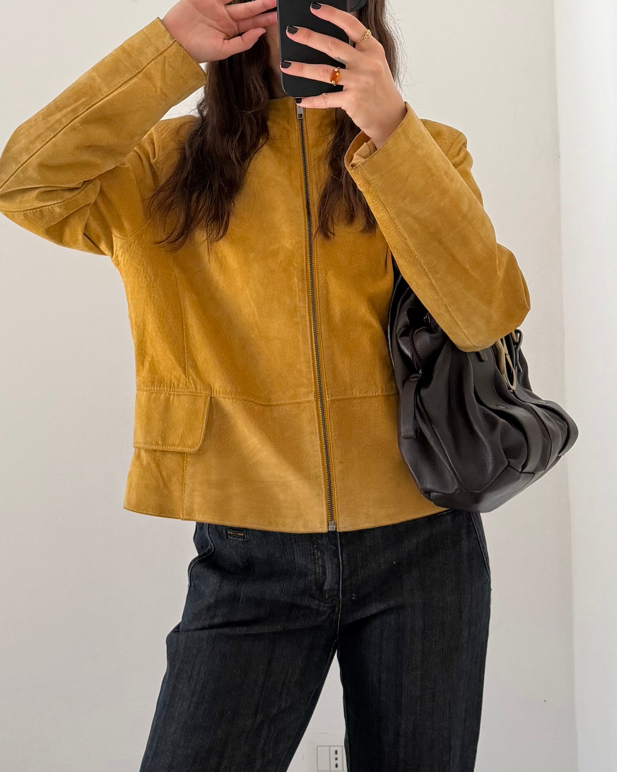 Senape suede jacket