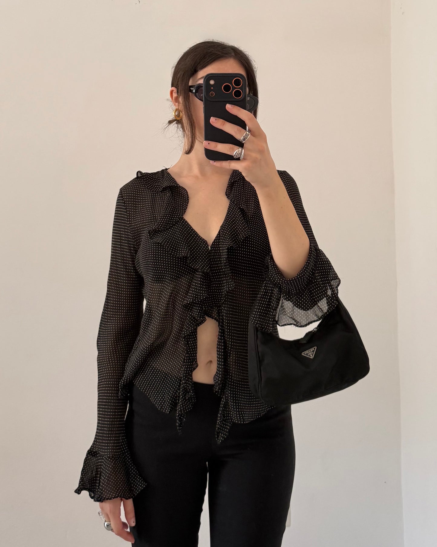 Polka dot blouse