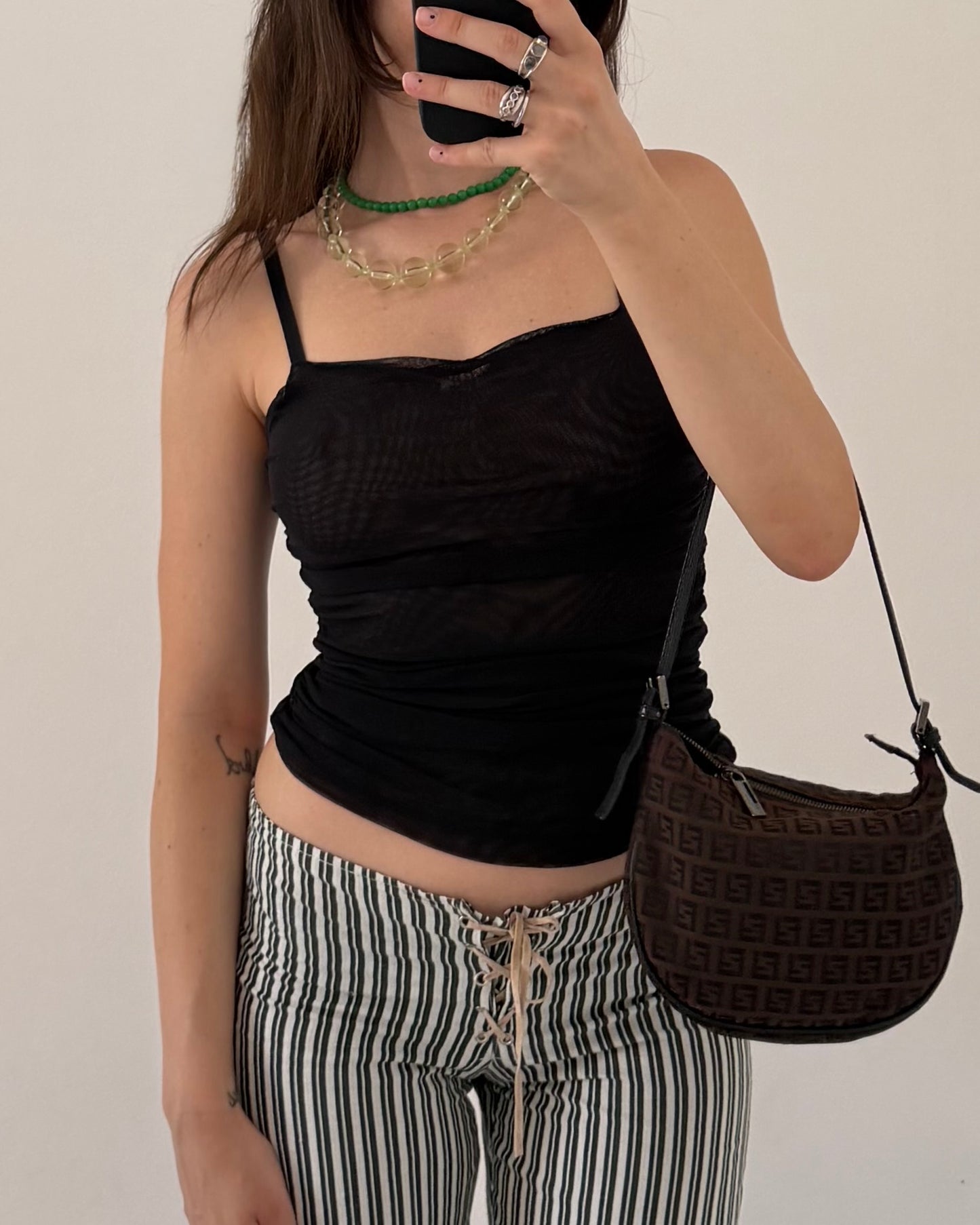 Linen striped trousers