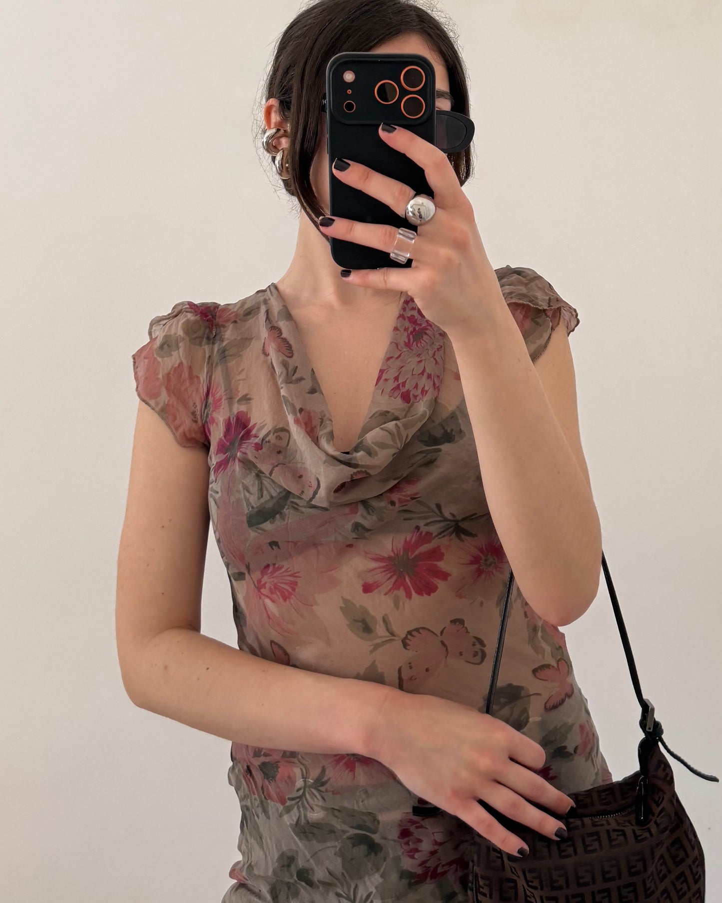 00s sheer floral dress