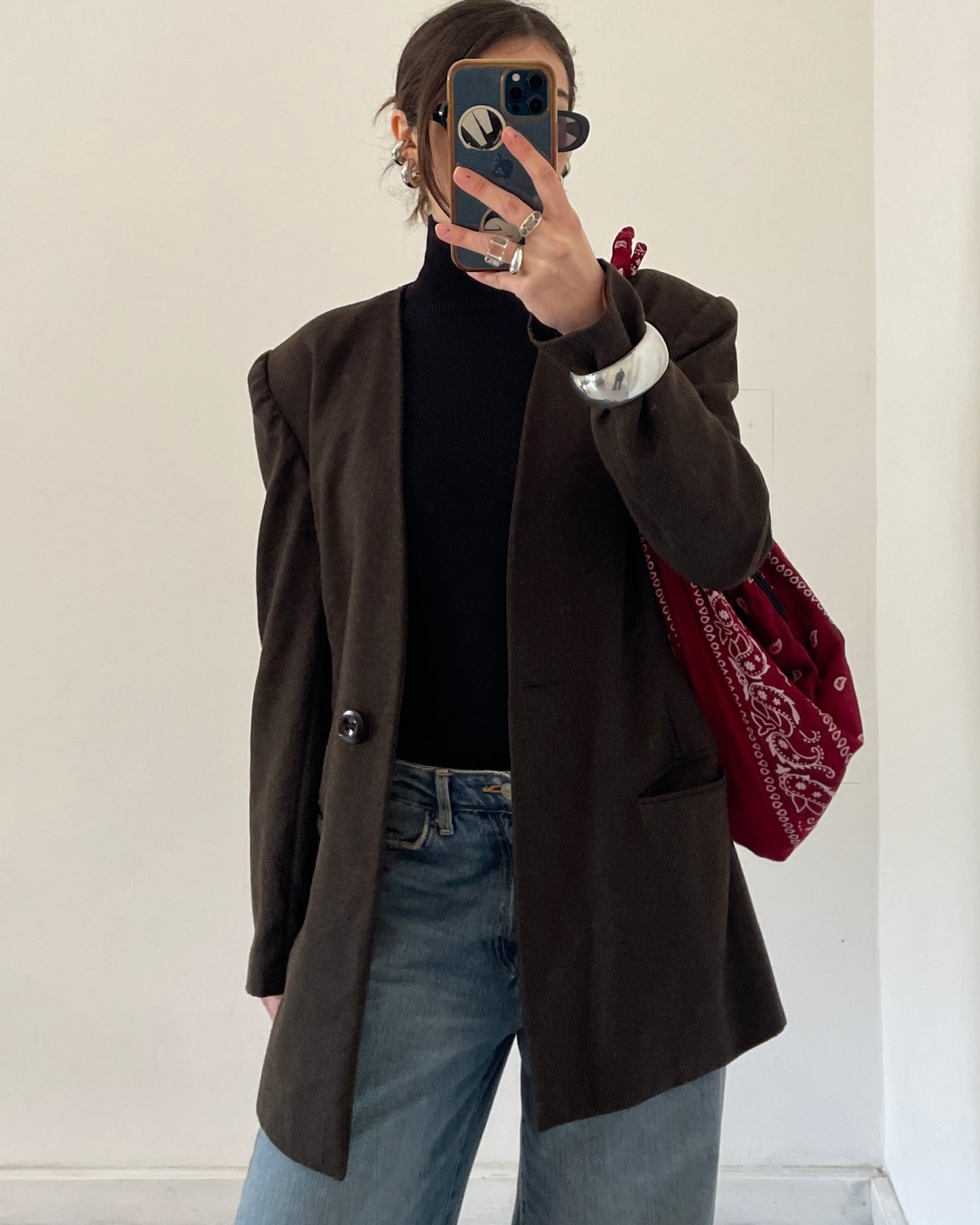 Wool turtleneck bodysuit