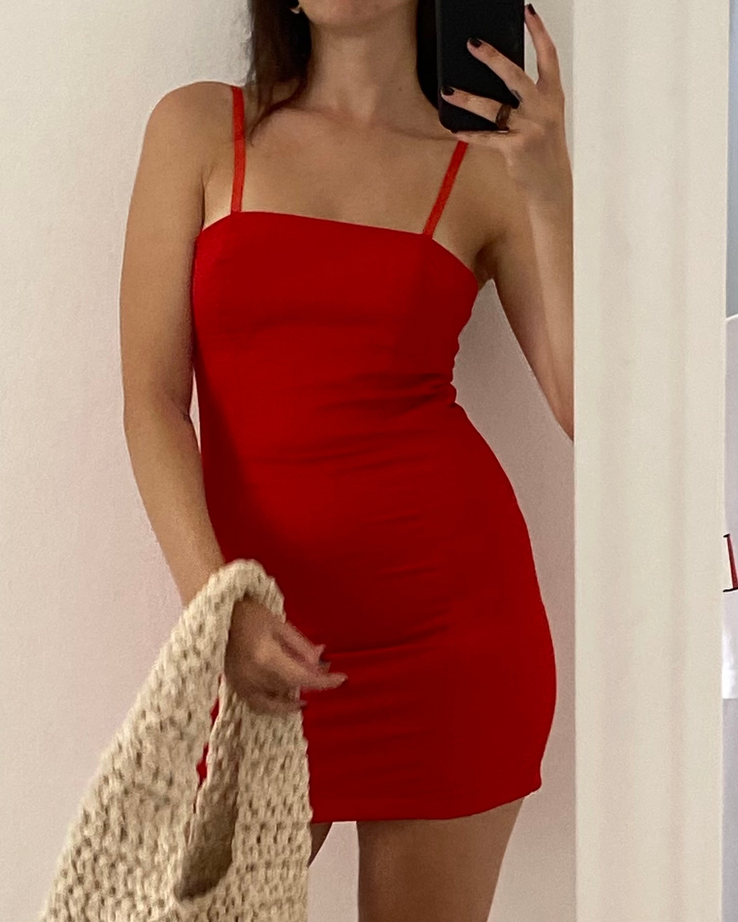 00s red mini dress