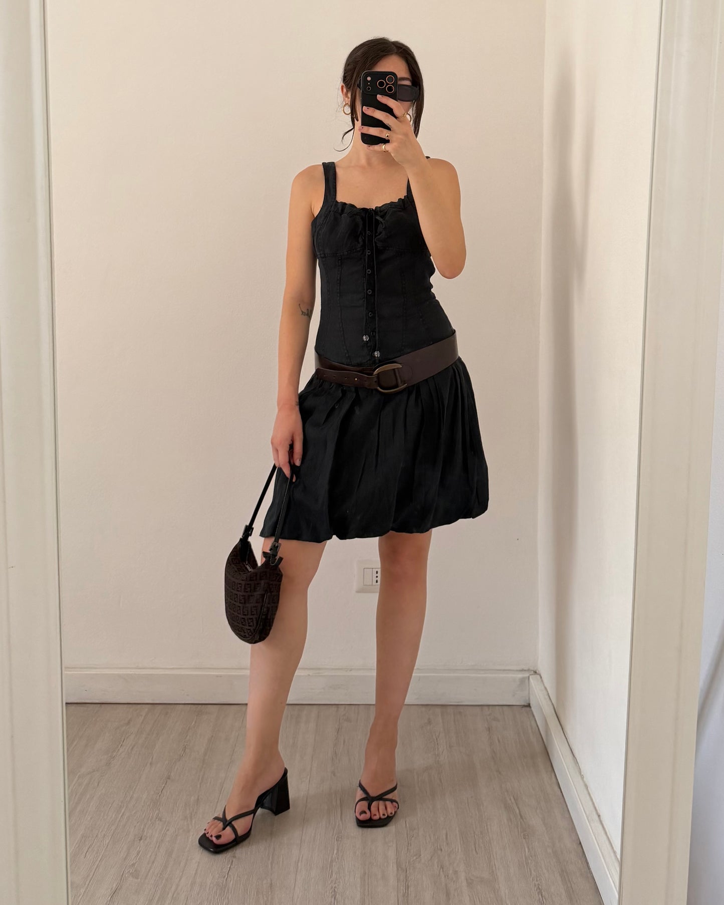 Linen corset dress