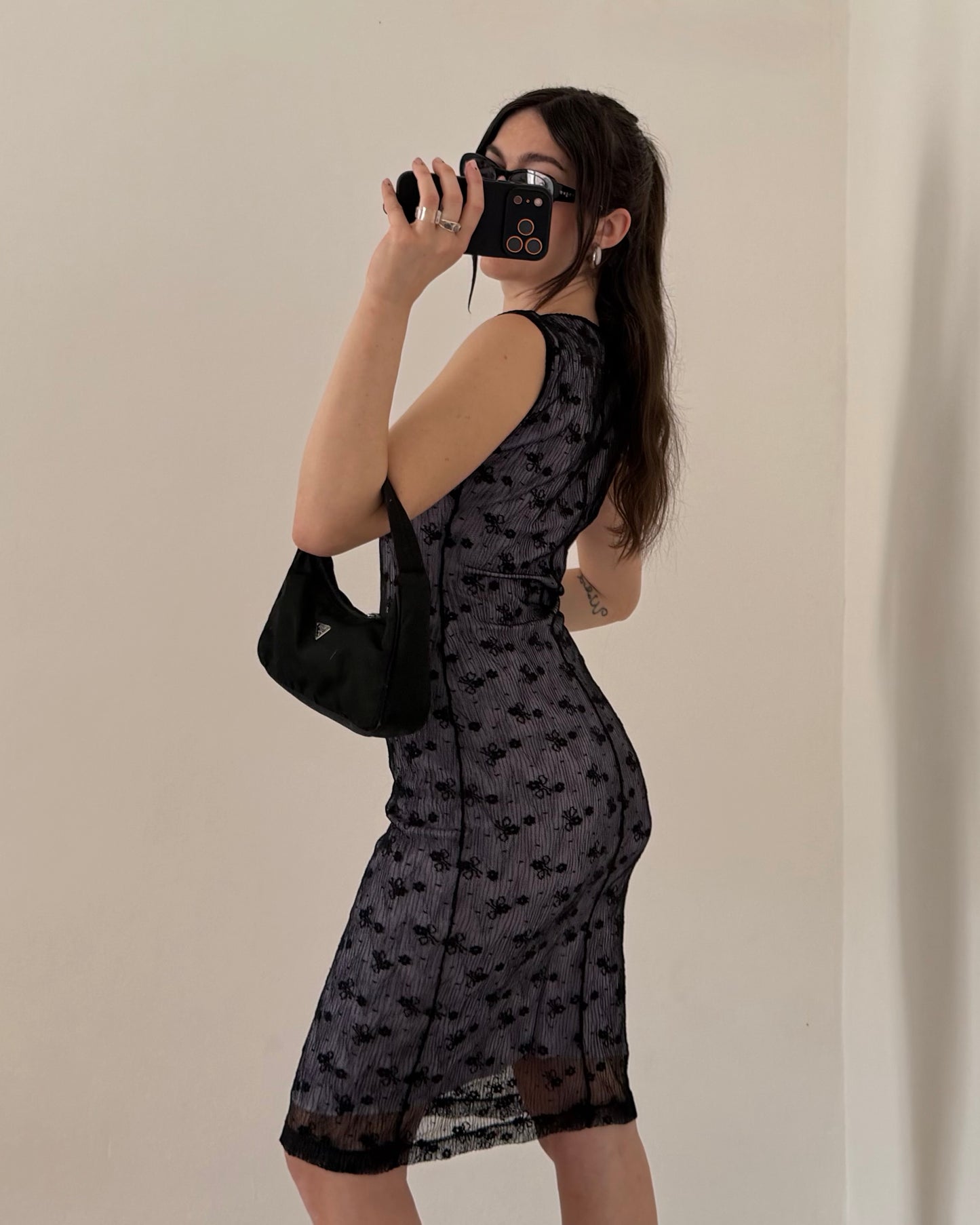 00s lace midi dress