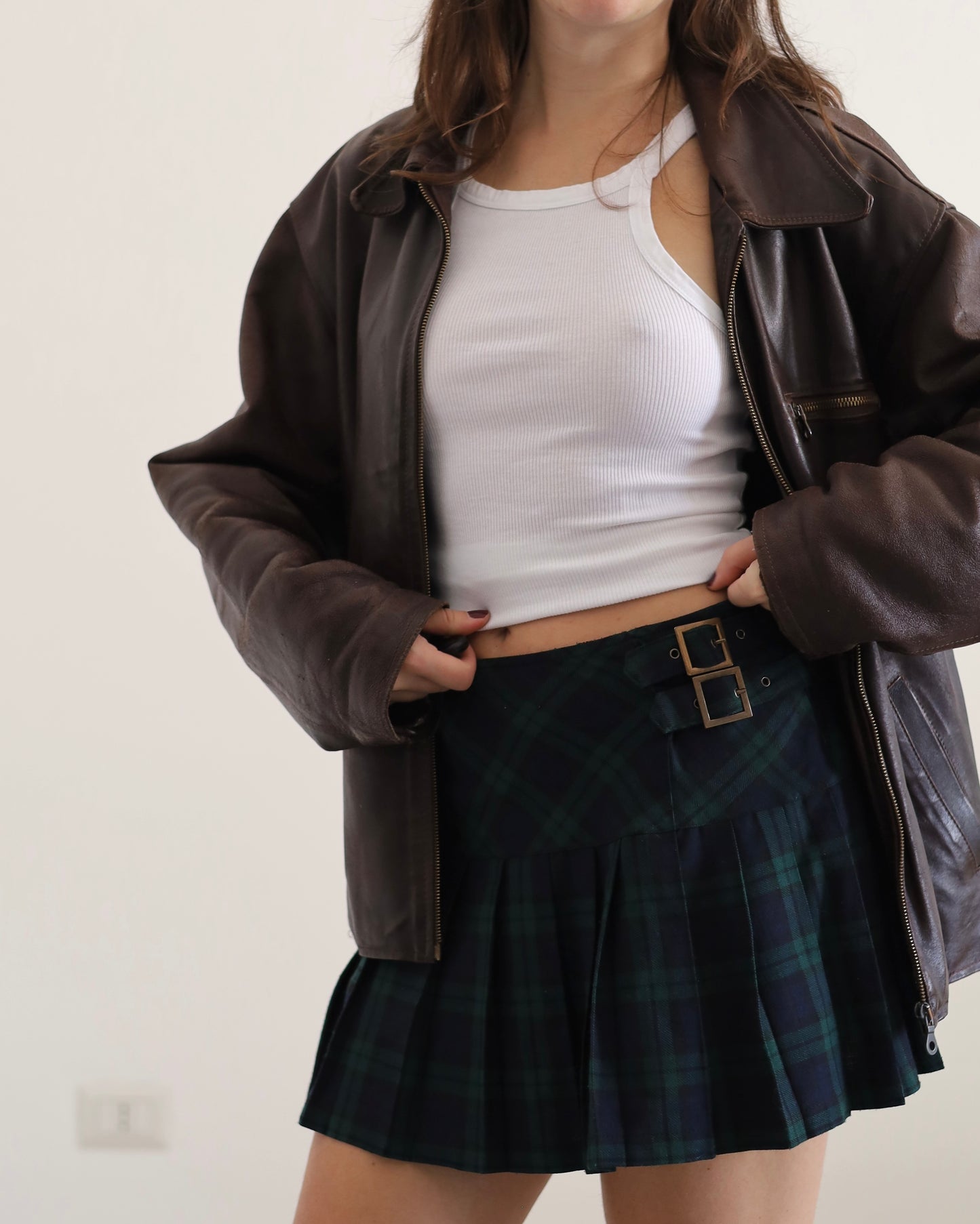 Tartan mini skirt