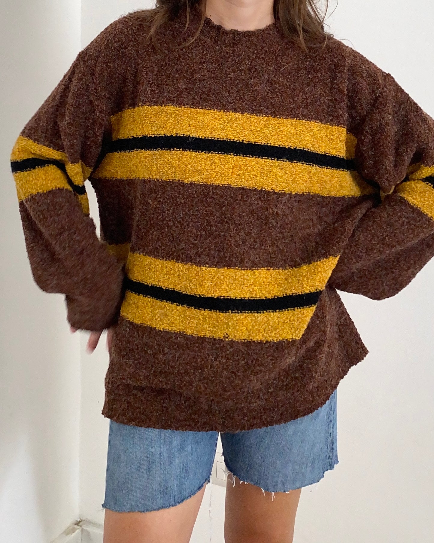 90s knitted striped jumper