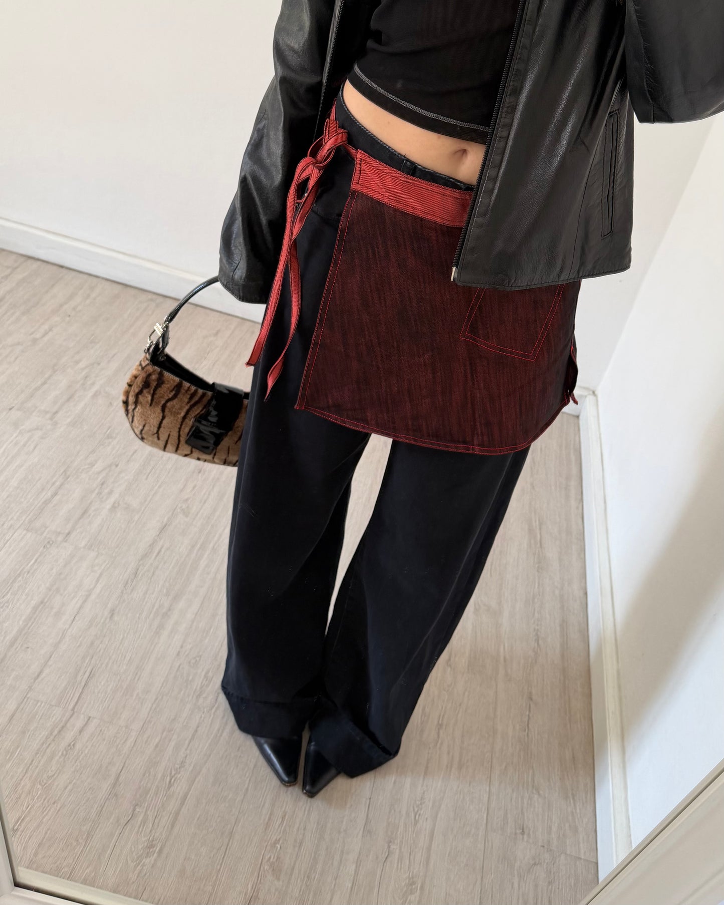 y2k wrap mini skirt