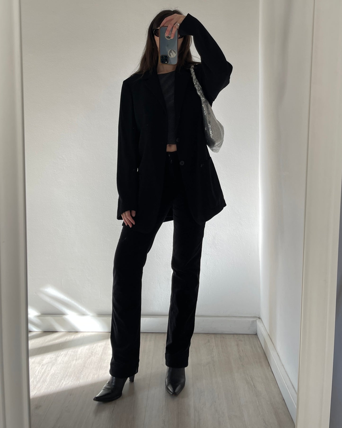 Giorgio Armani bootcut velvet trousers