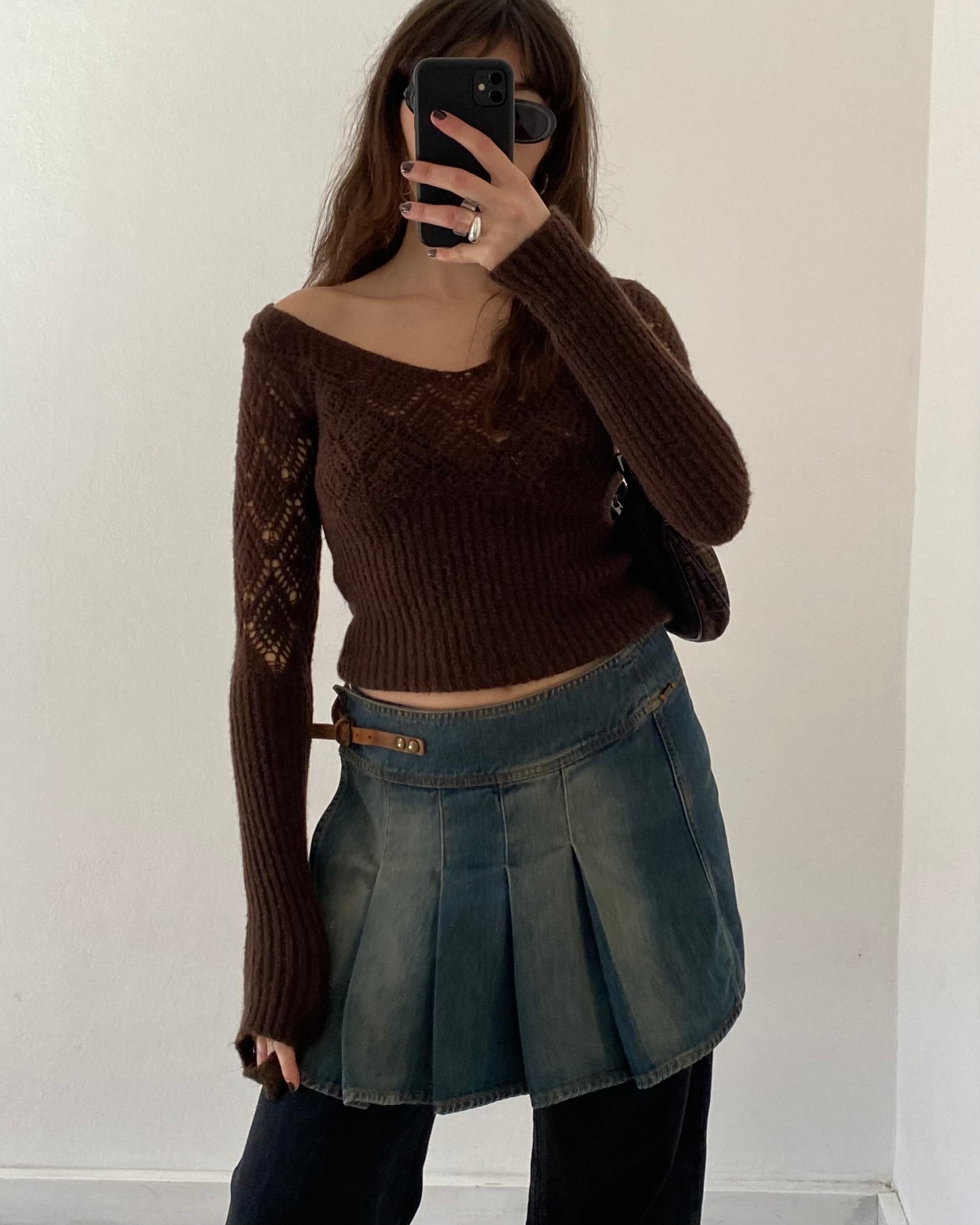 Mohair knit top