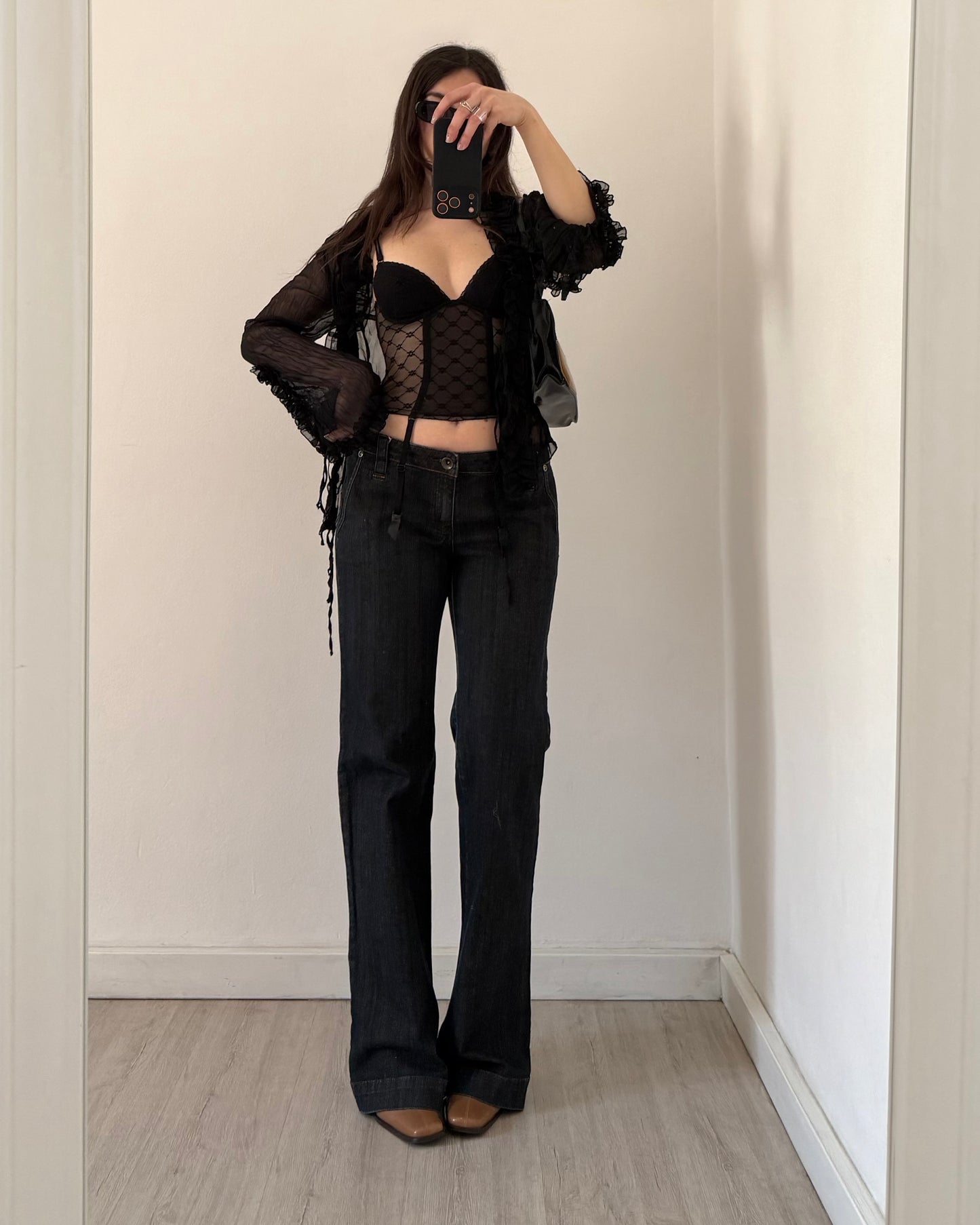 Sheer corset top