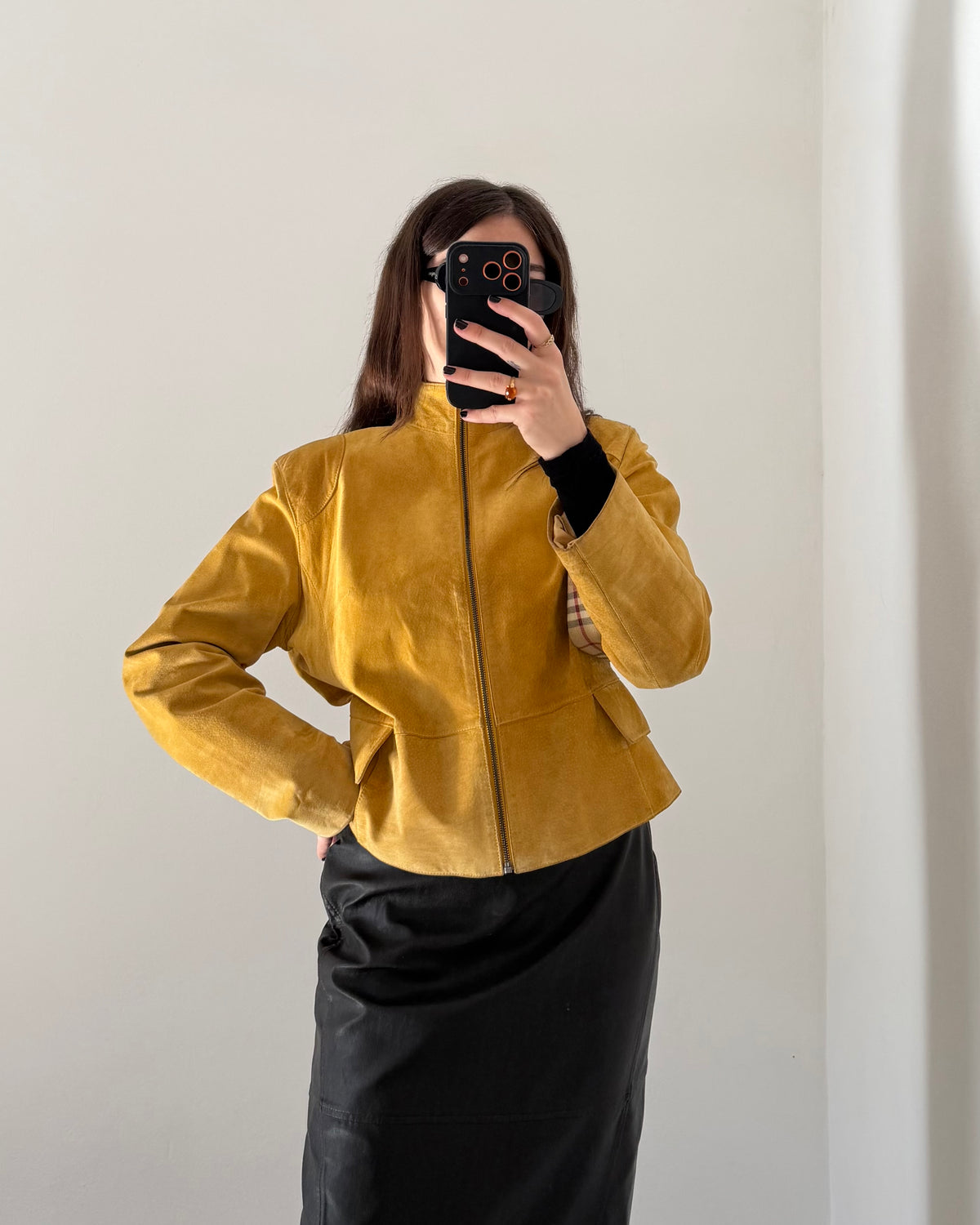 Senape suede jacket