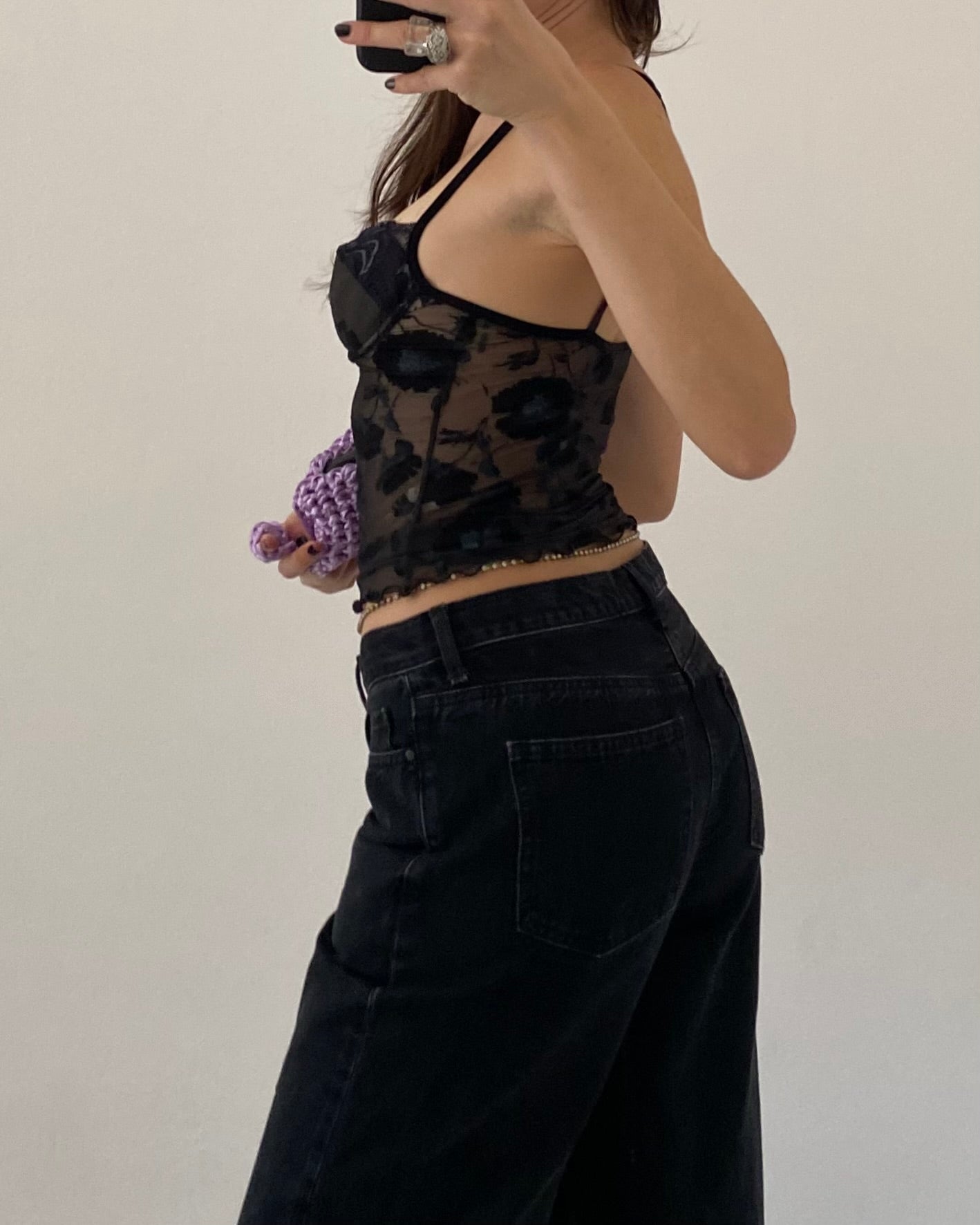 90s vintage sheer corset