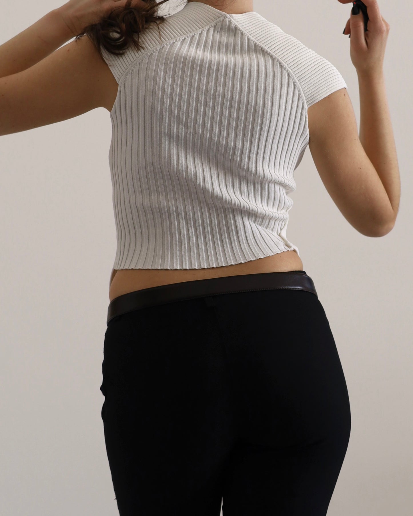 Asymmetric knit top