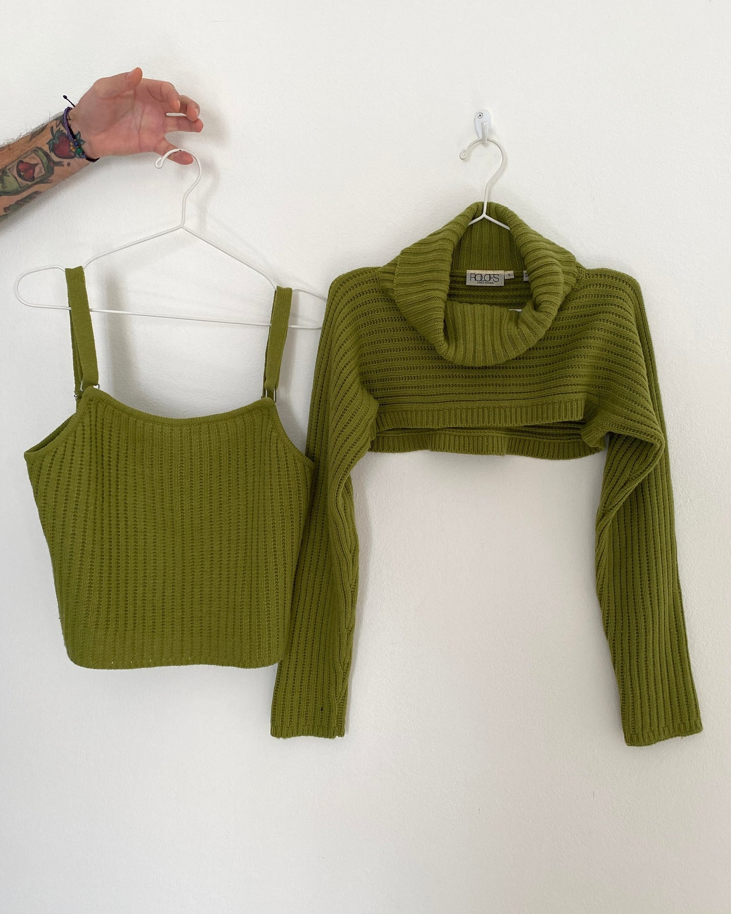 Knit twin-set top