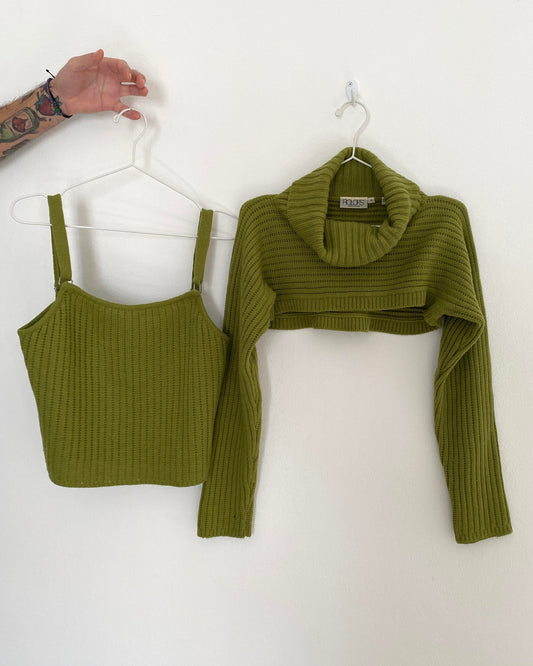 Knit twin-set top