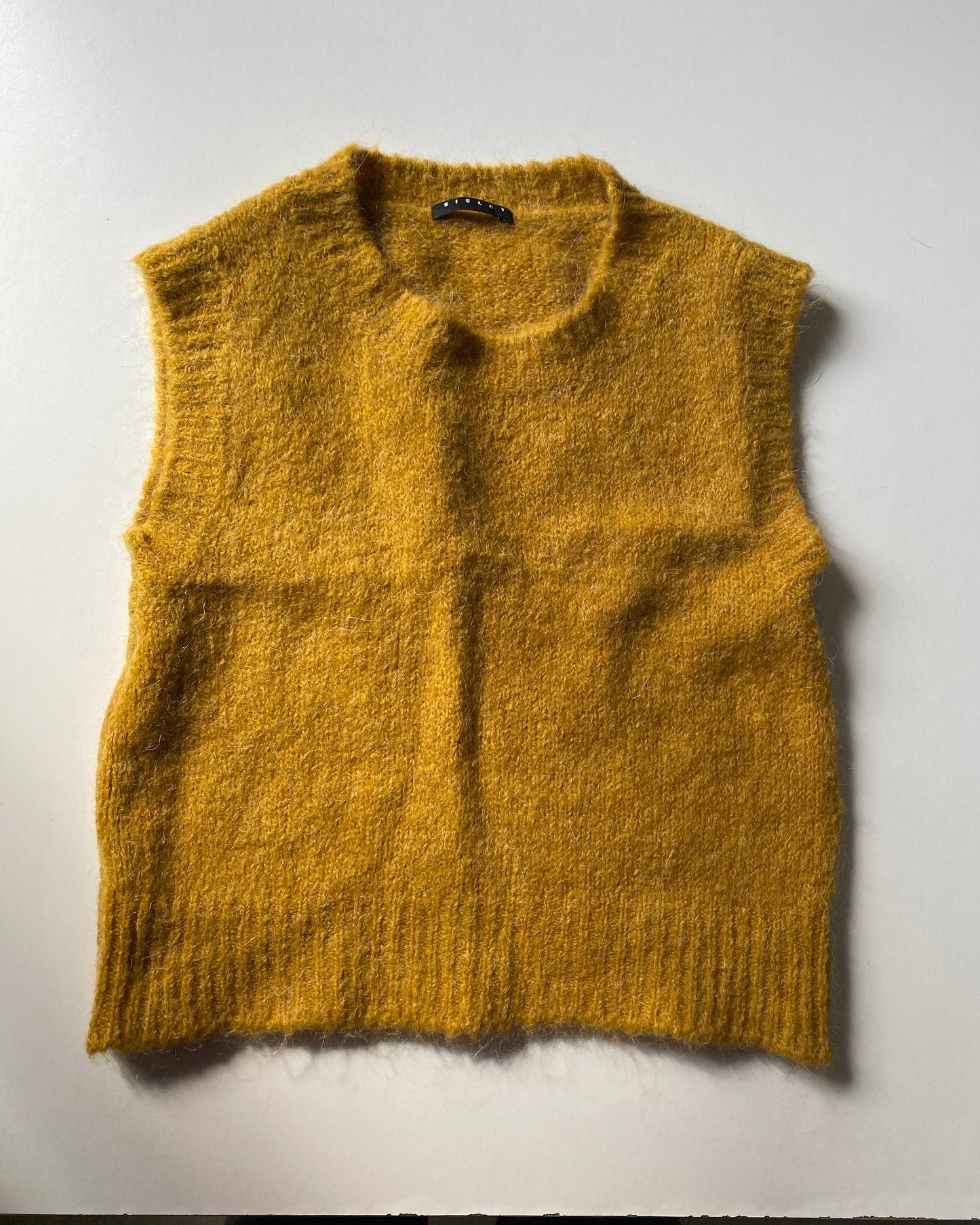 Mohair knit vest top