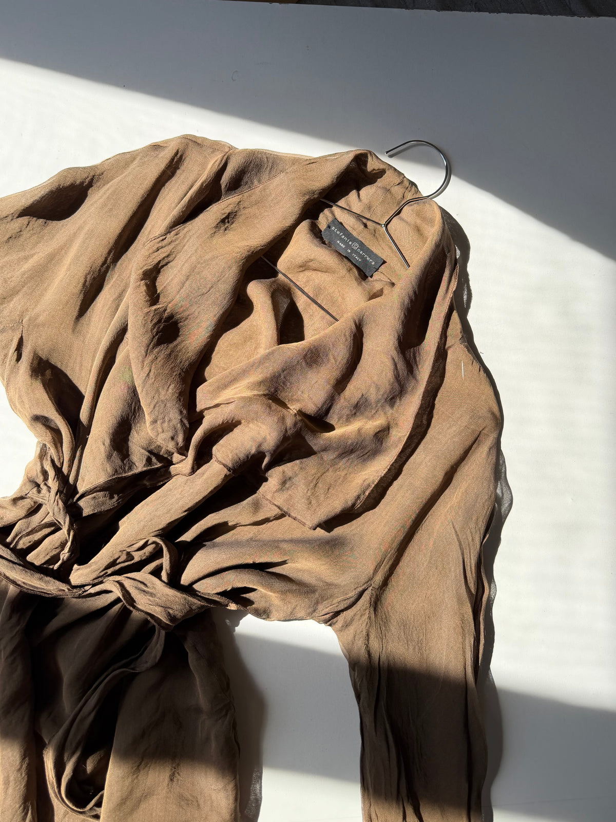 Silk asymmetric blouse