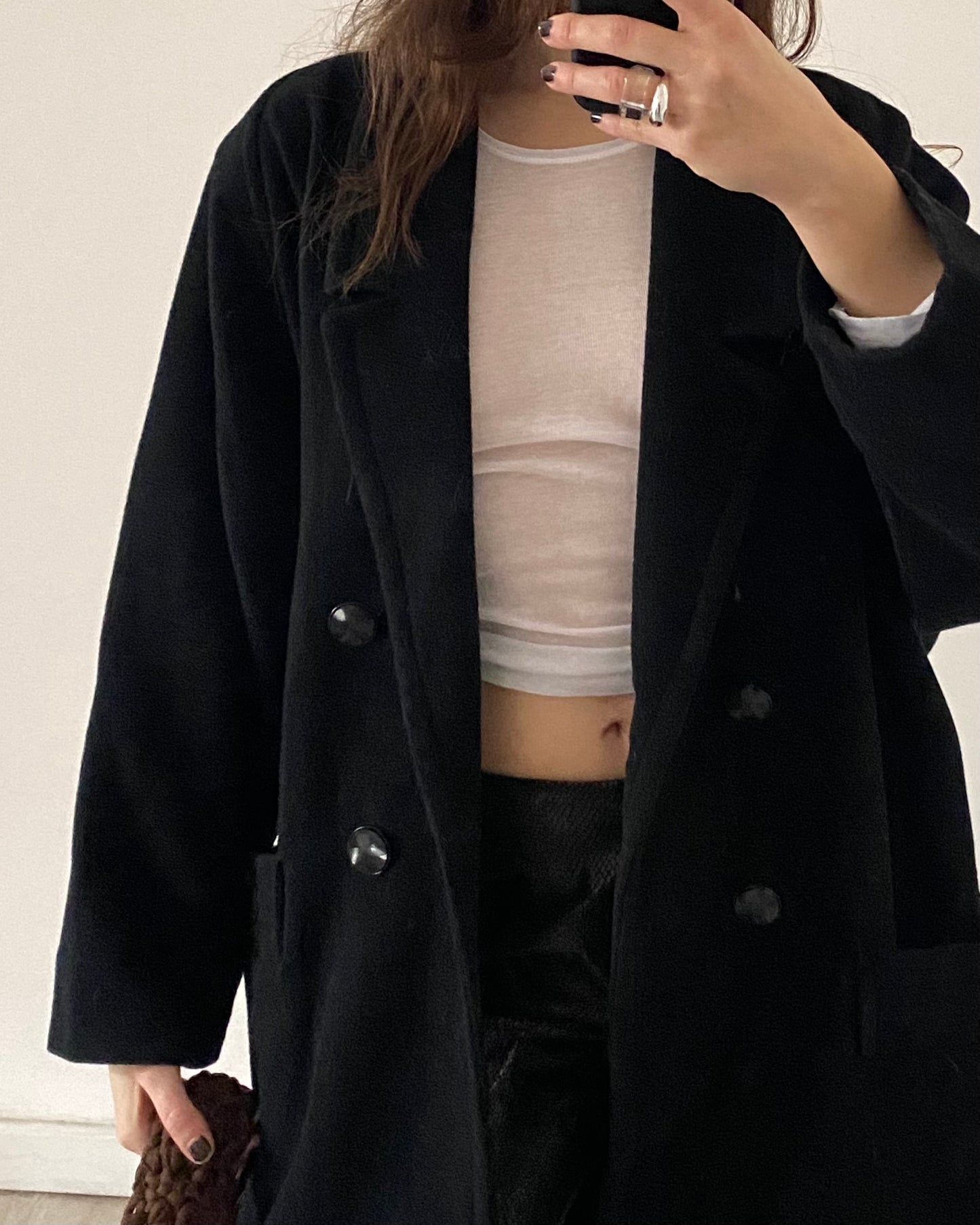 Black wool coat