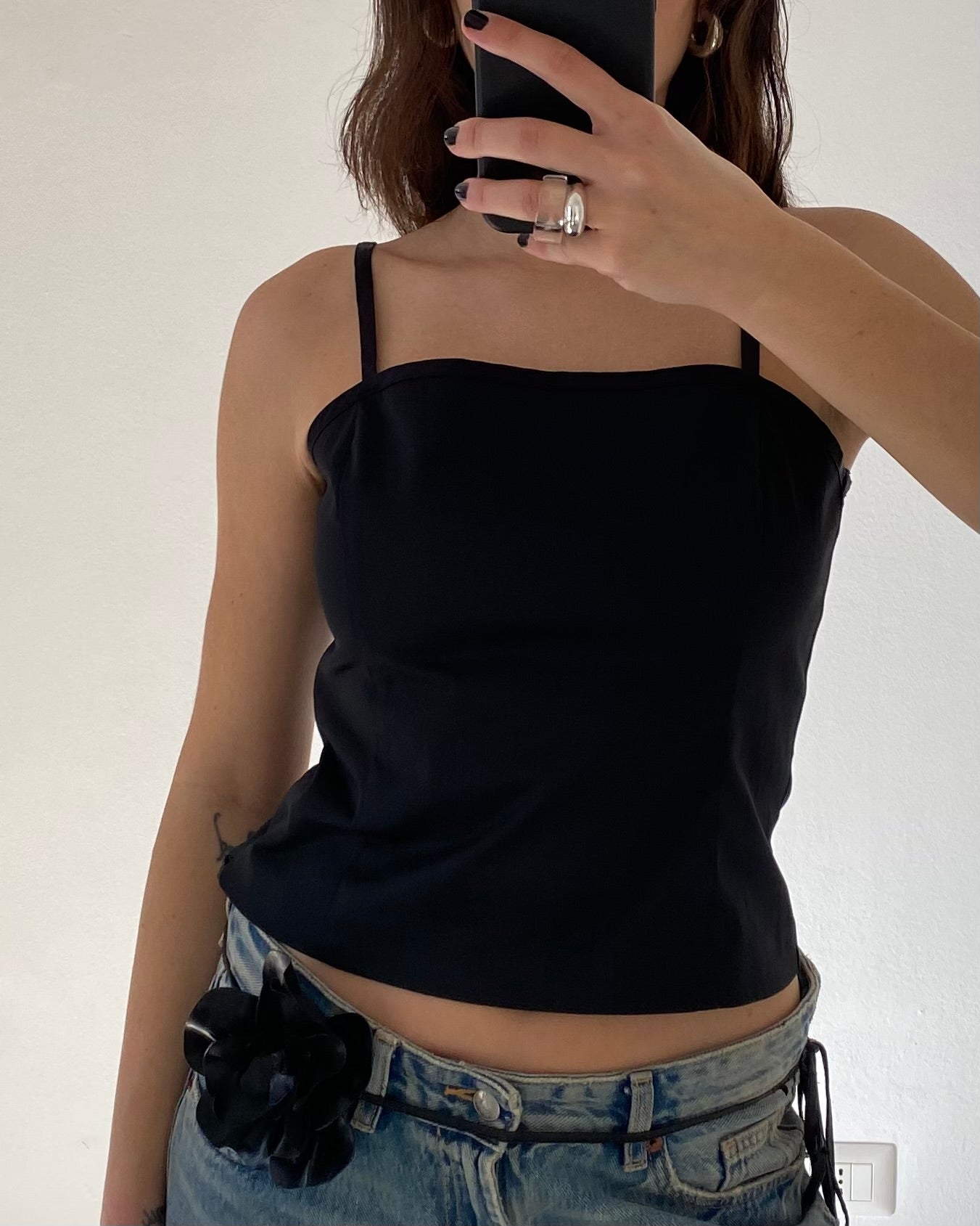 Square neck corset top