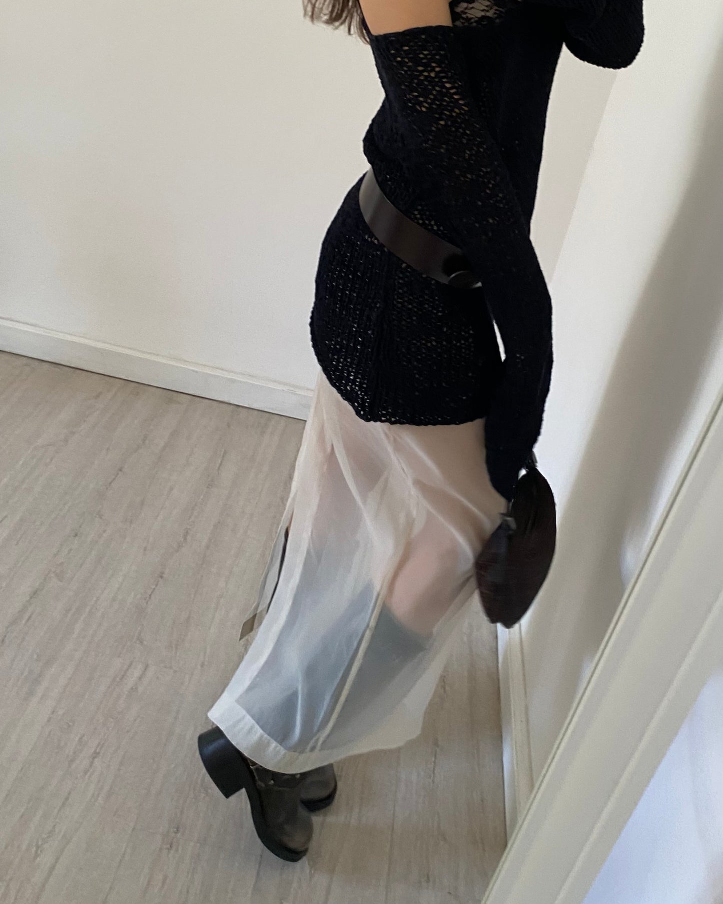 Openwork knitted top