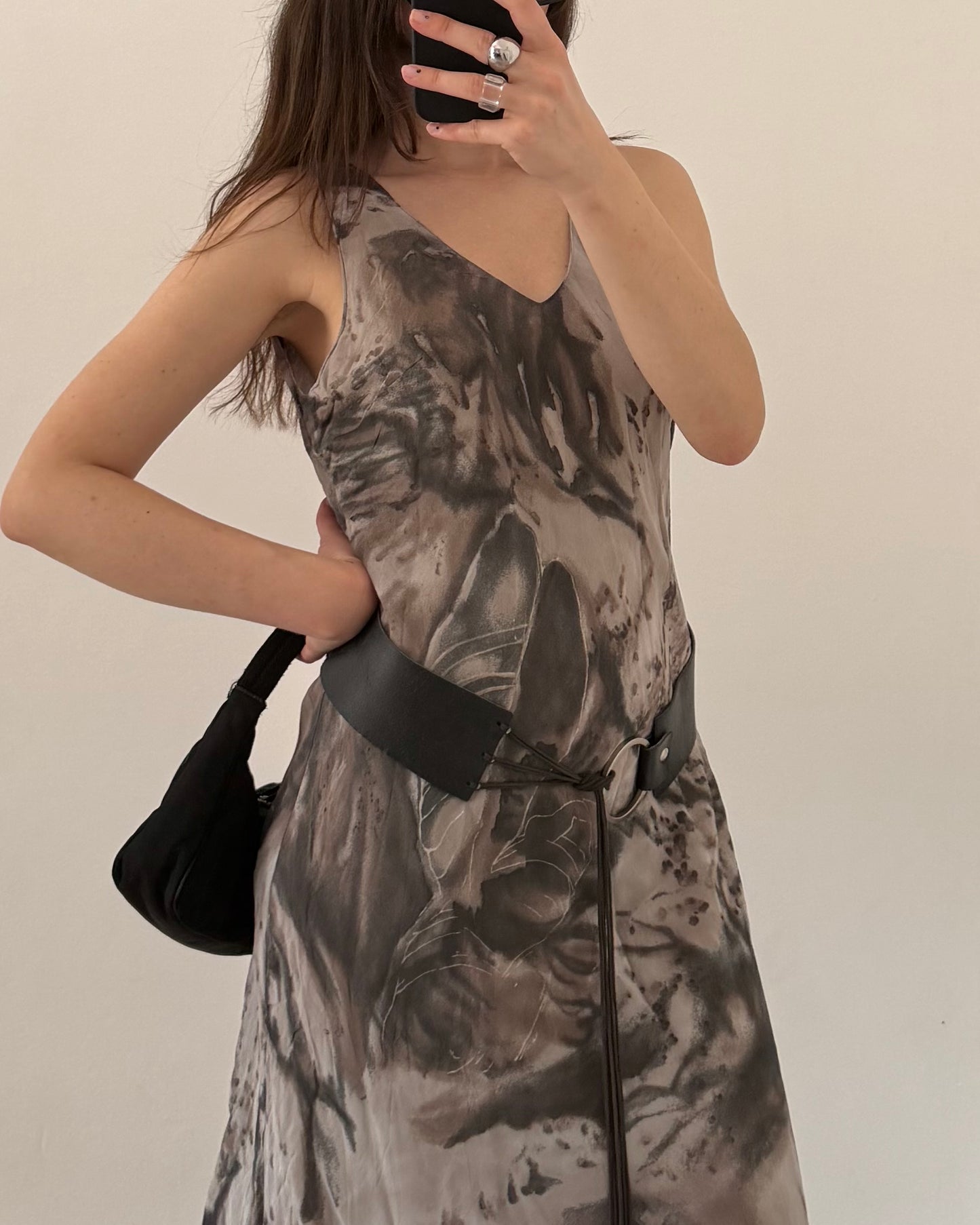 90s viscose maxi dress
