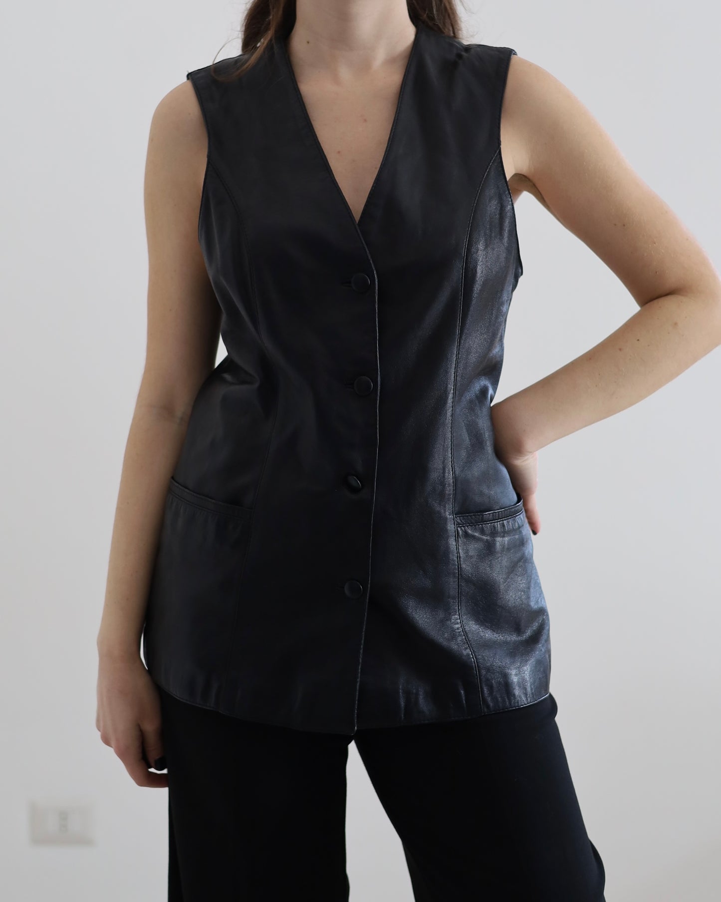 Leather vest