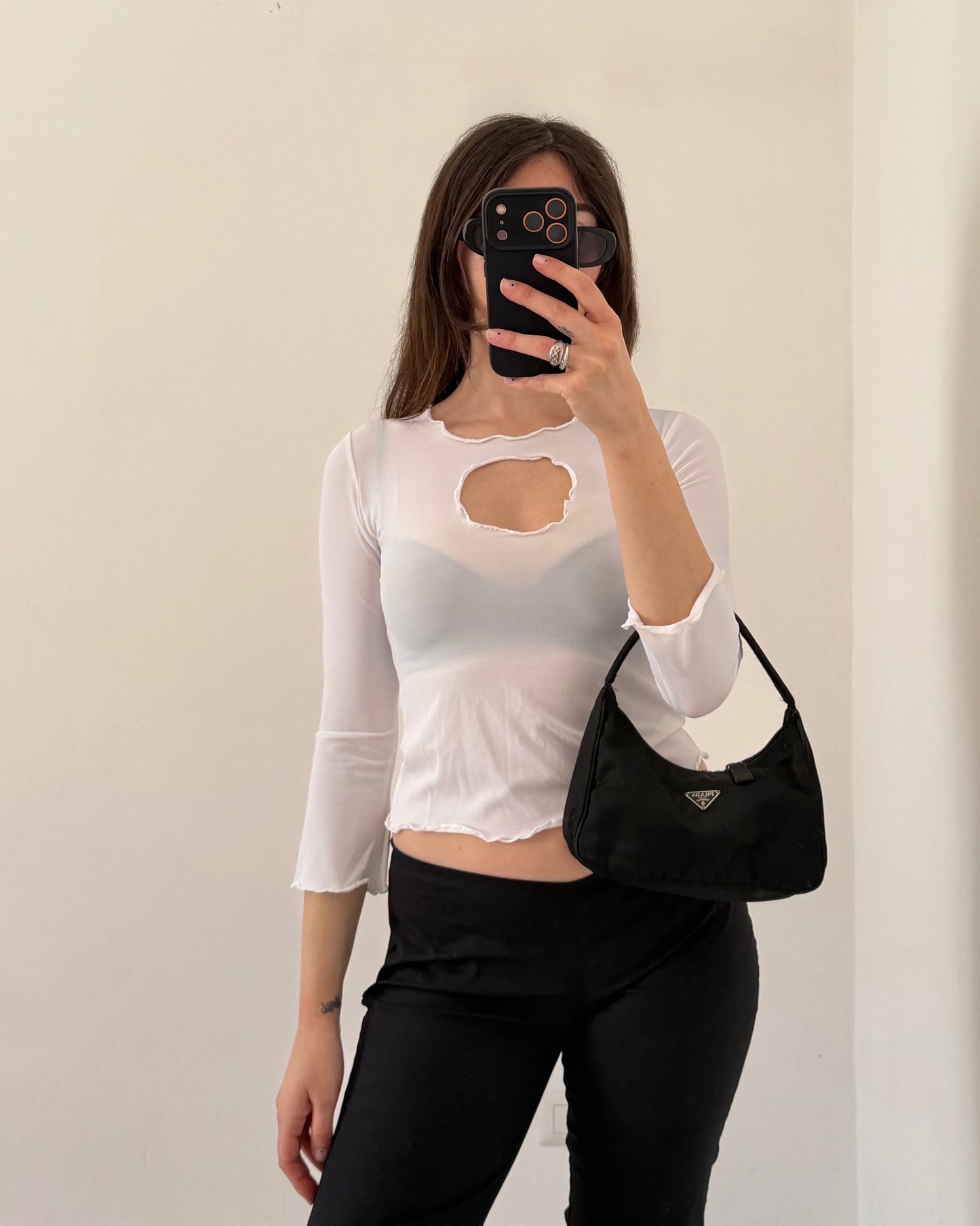 Cut-out stretchy top