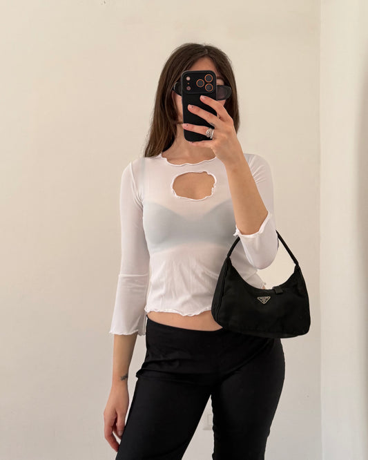 Cut-out stretchy top