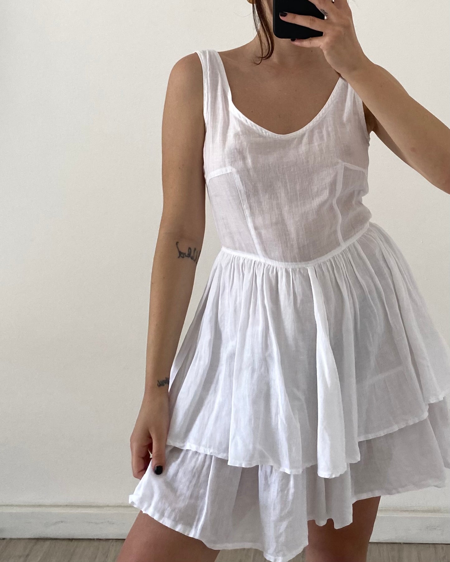 White cotton dress