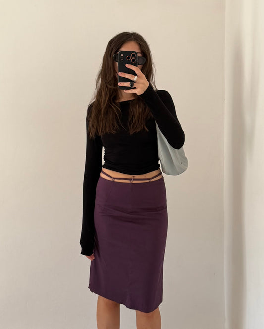 00s cut out midi skirt