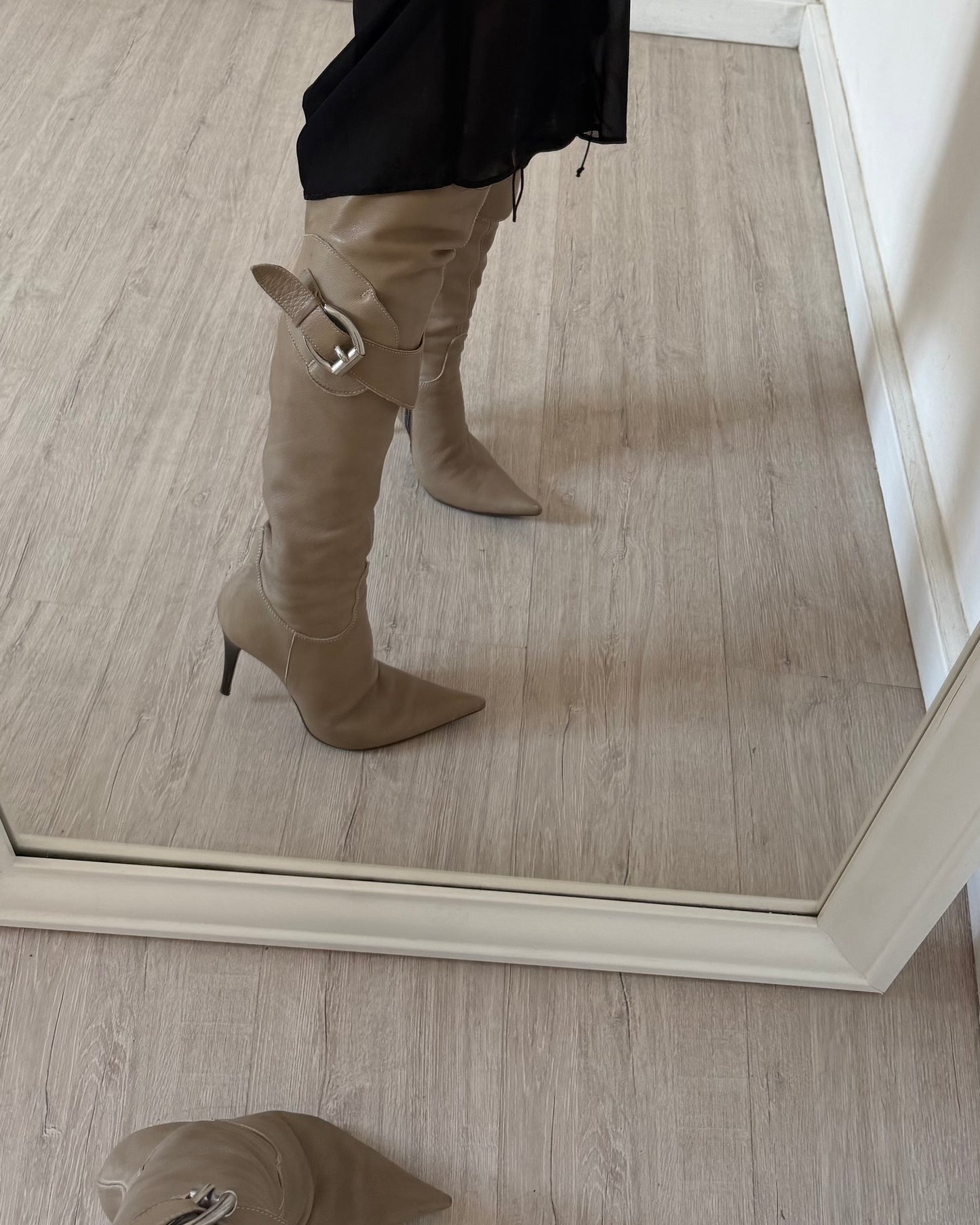 Leather boots