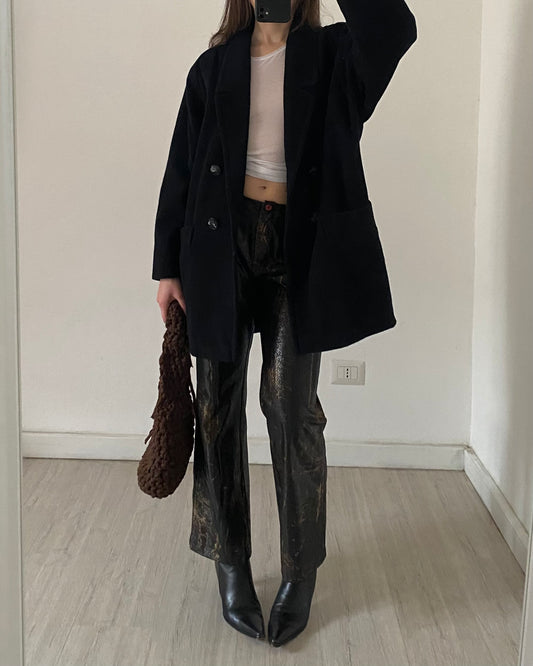 Black wool coat