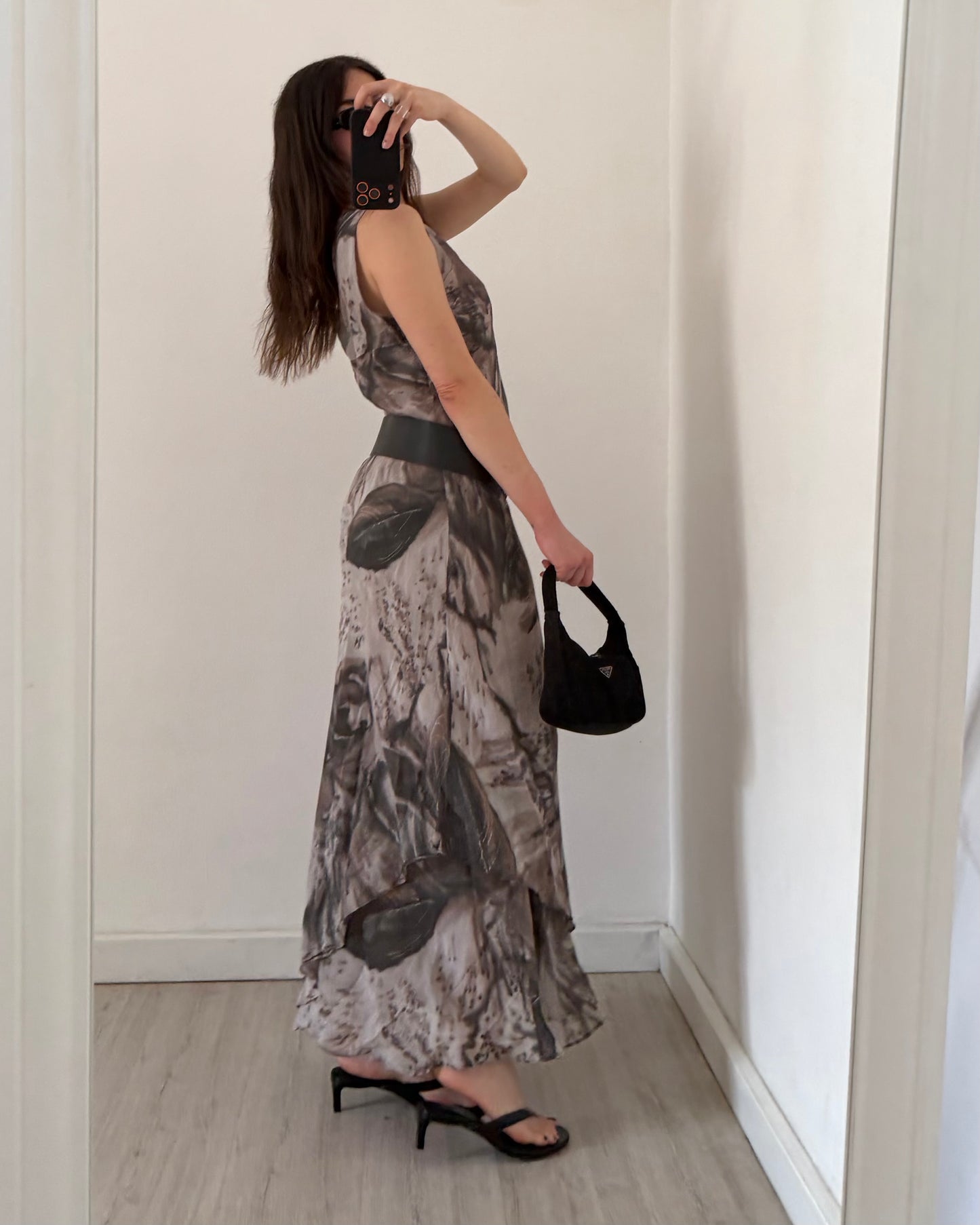 90s viscose maxi dress