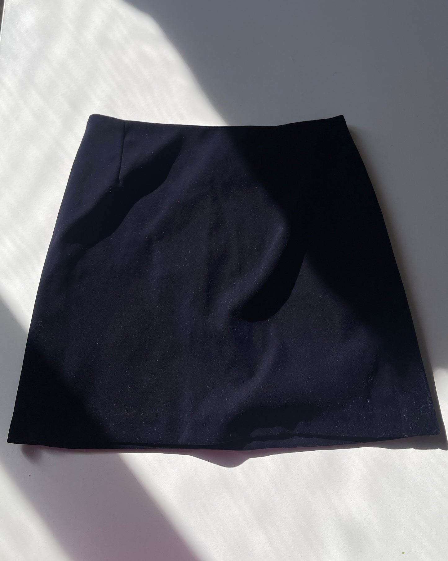 Midnight blue velvet skirt