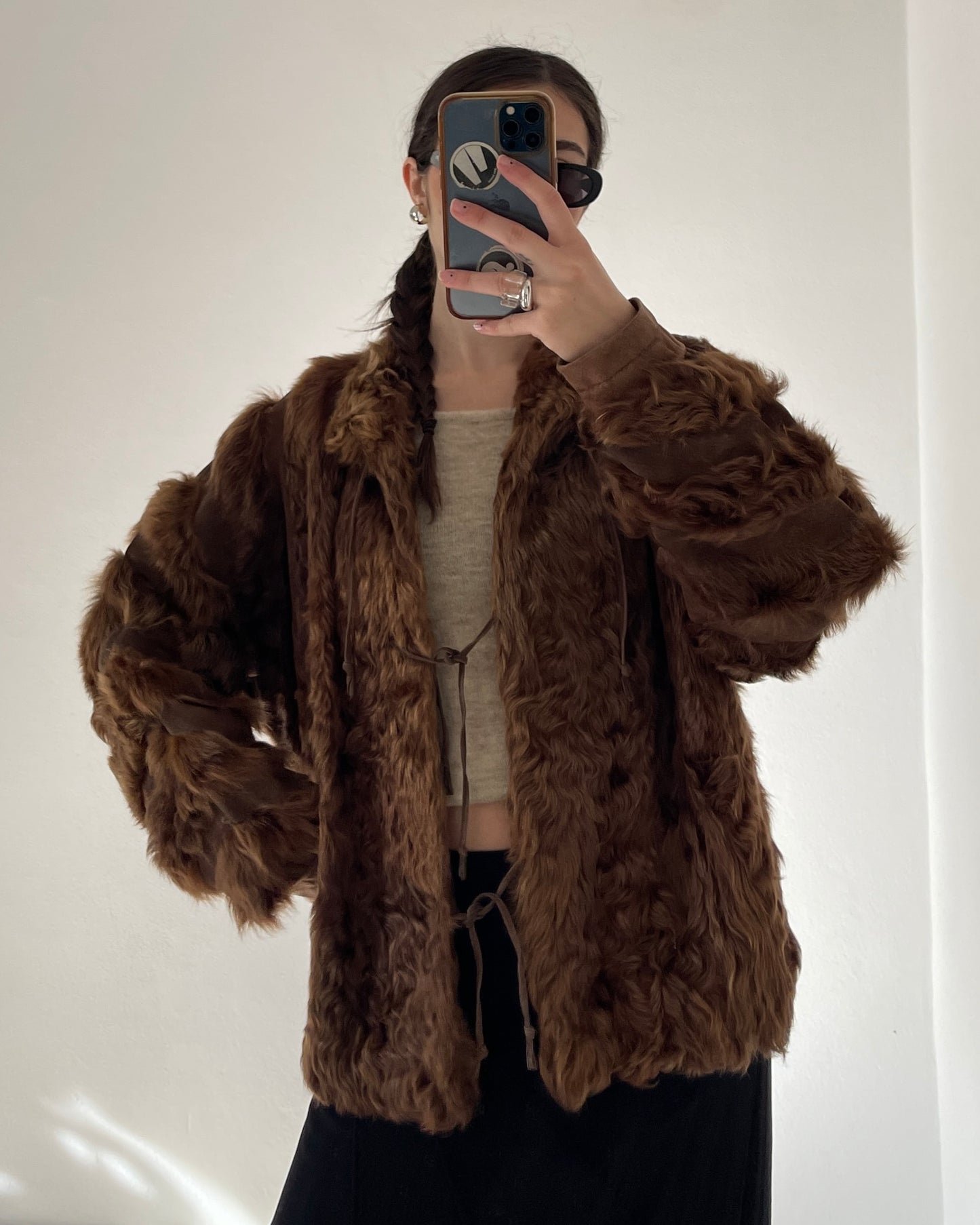 Fur suede jacket