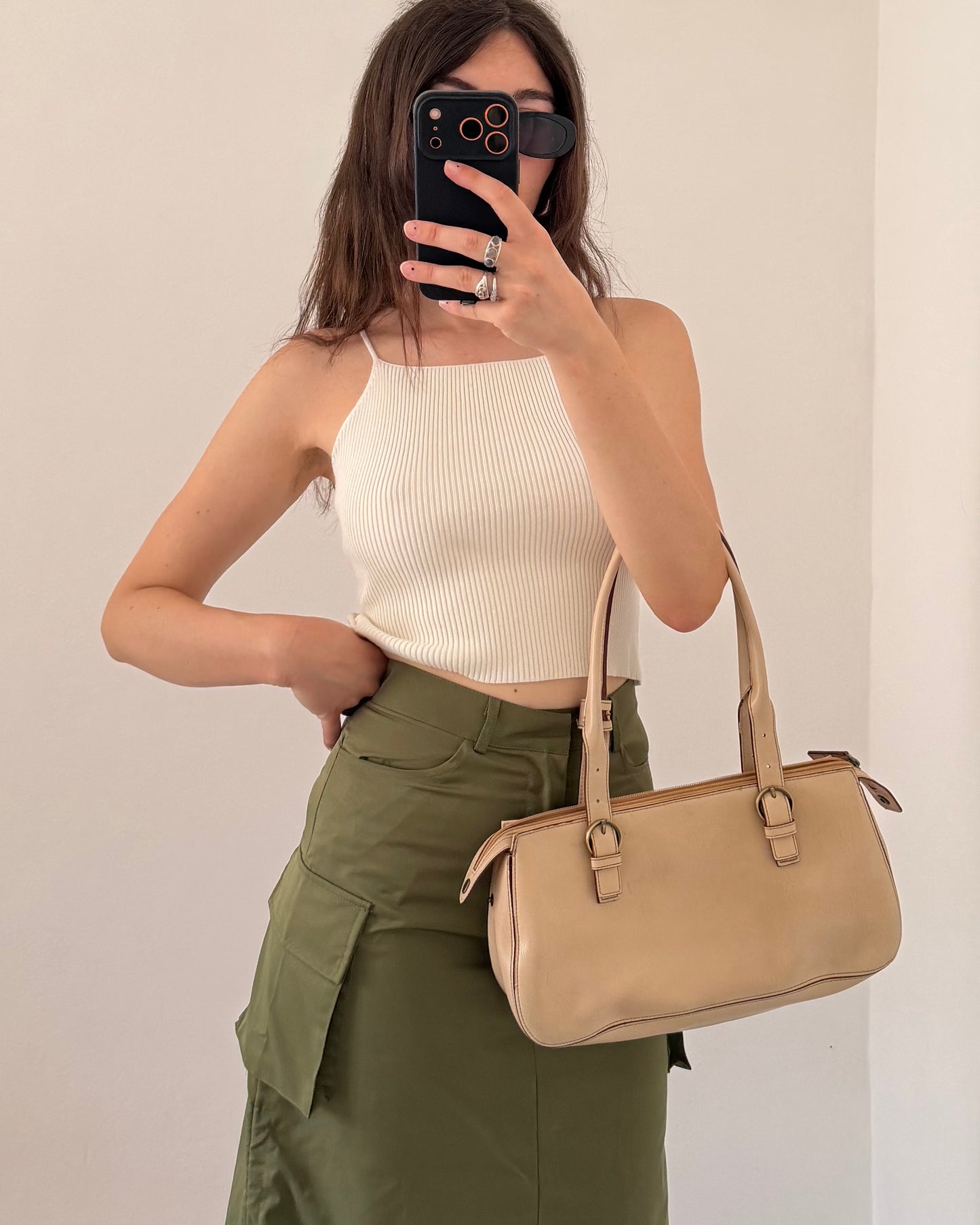 Cargo skirt with drawstrings