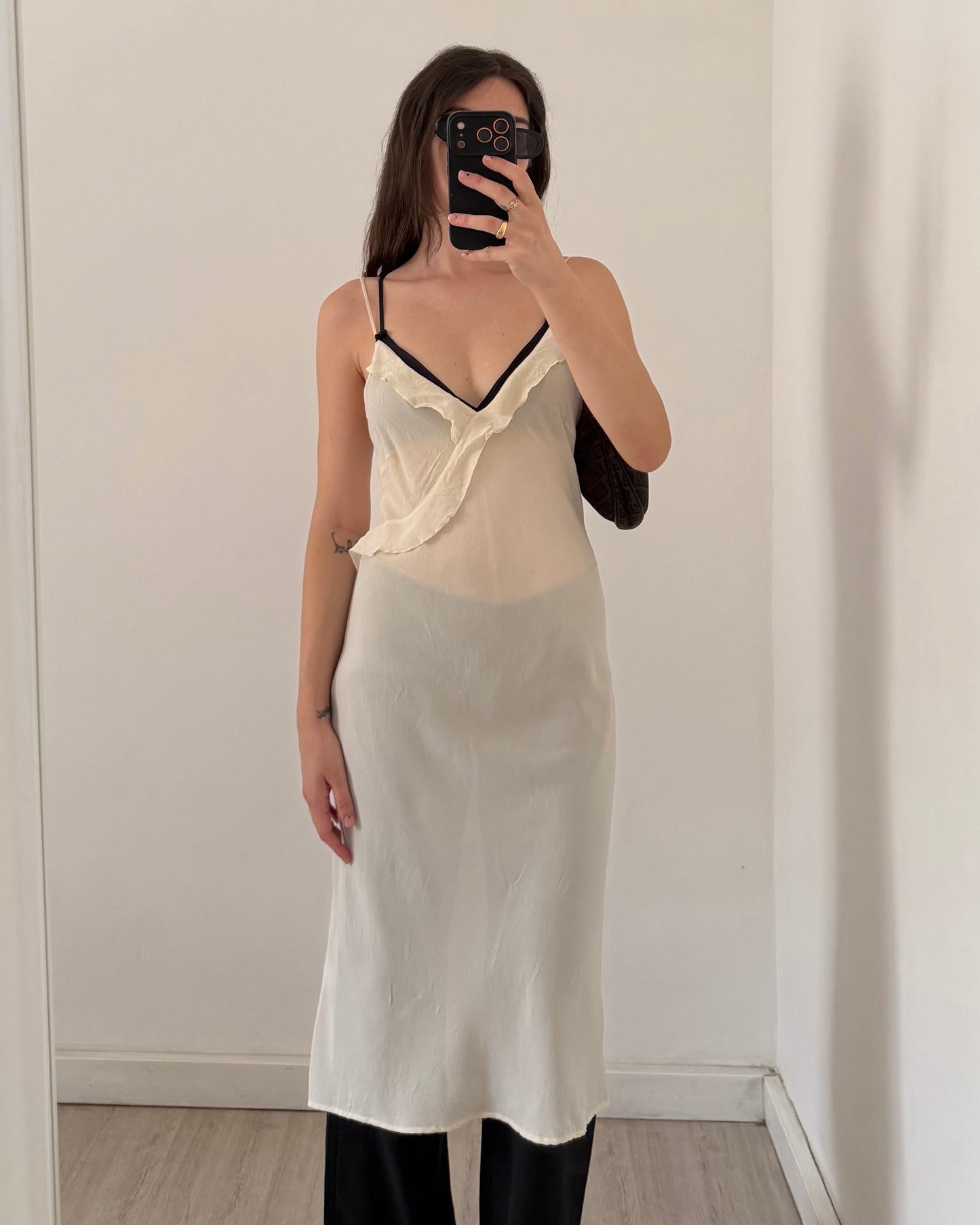 Silk midi dress