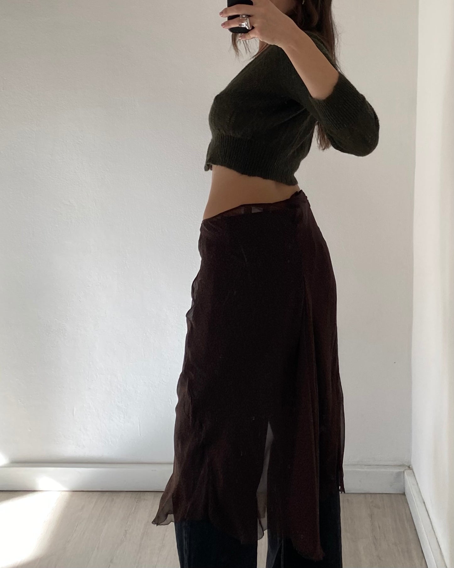 Mohair knitted crop top