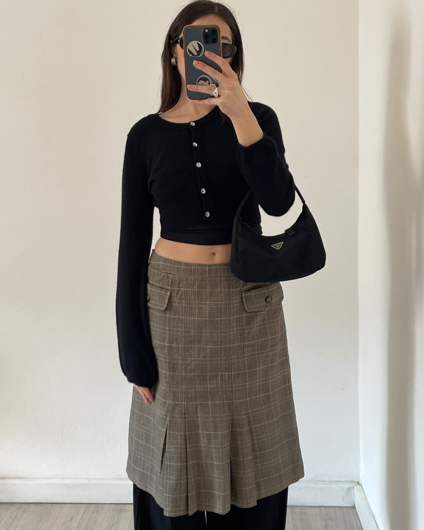 Angora wool mini cardigan