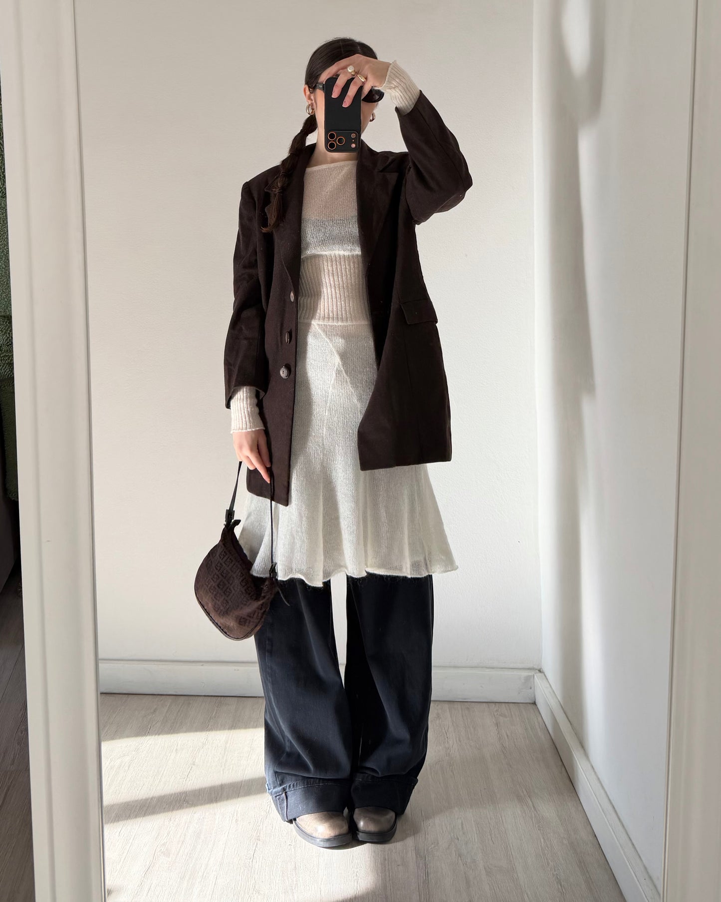 Mohair knit midi dress