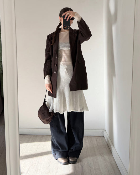 Mohair knit midi dress