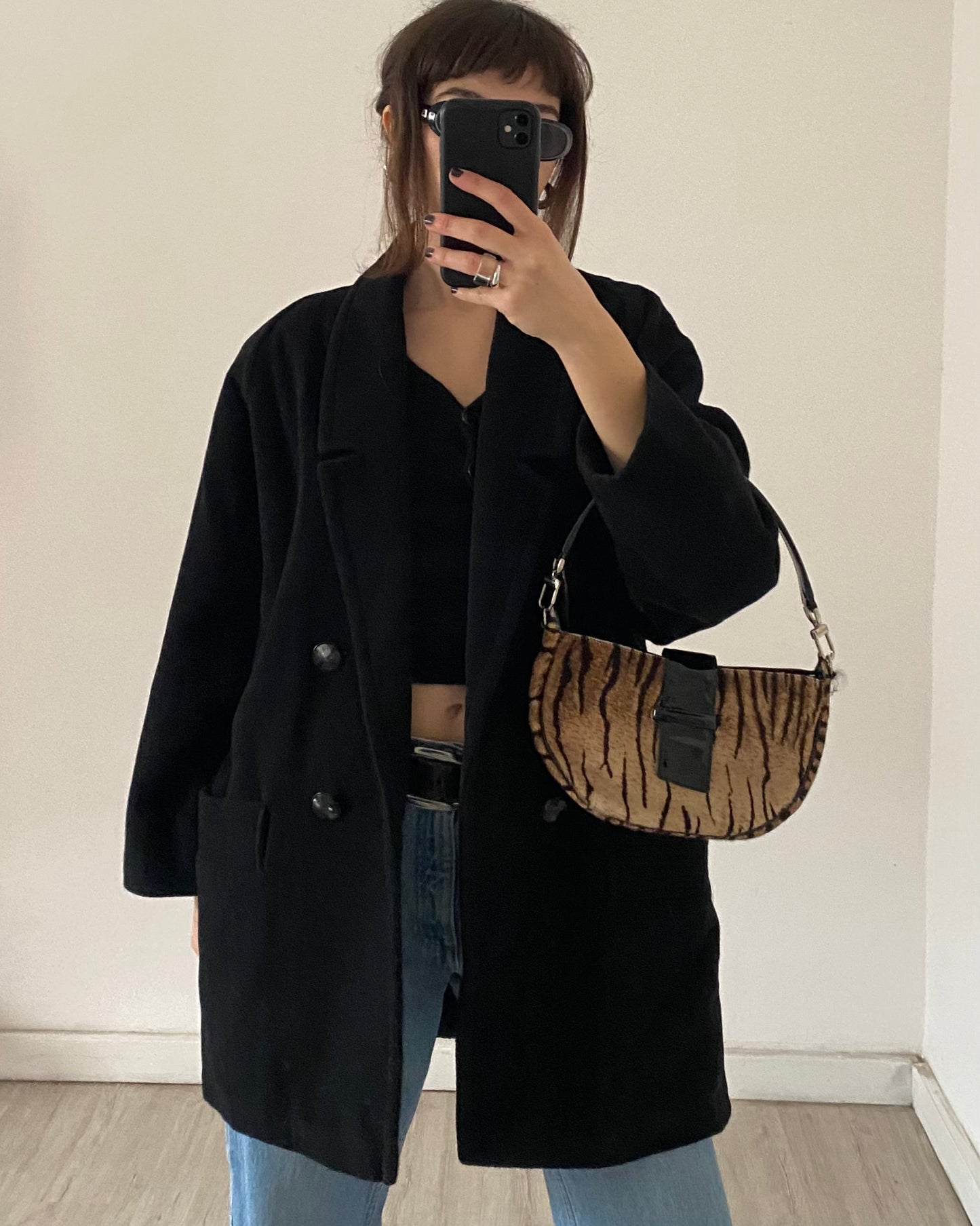 Black wool coat