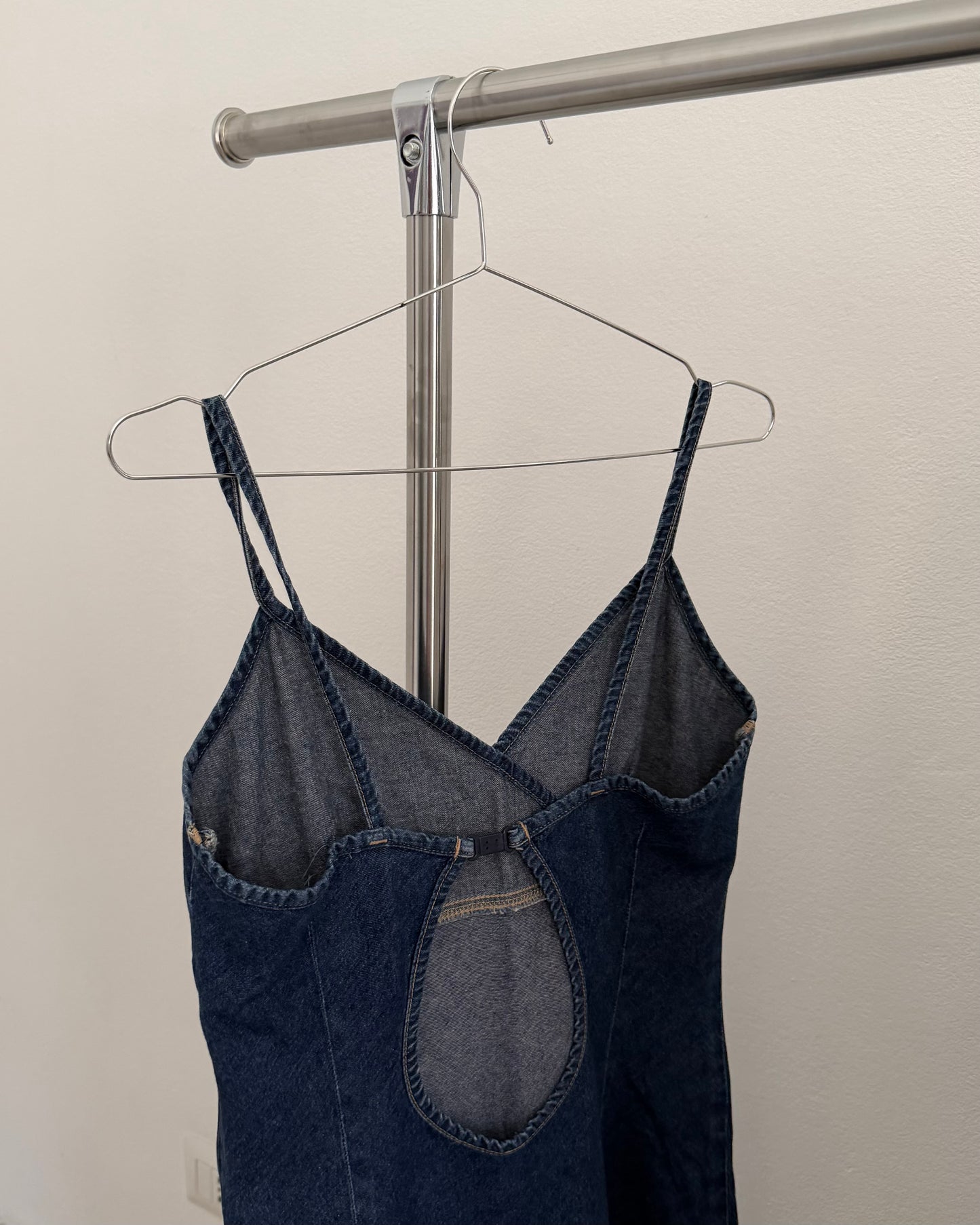 00s denim midi dress