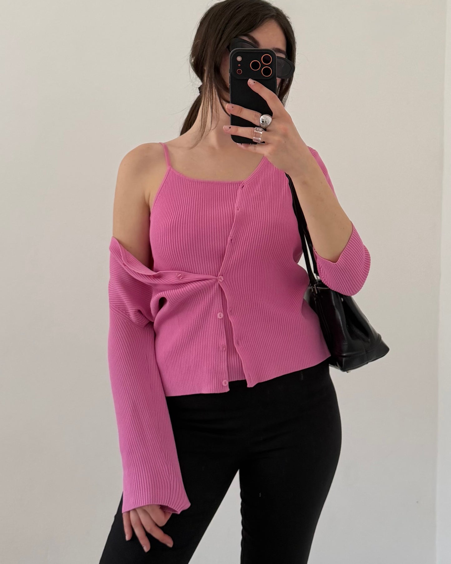 Twin-set top and cardigan