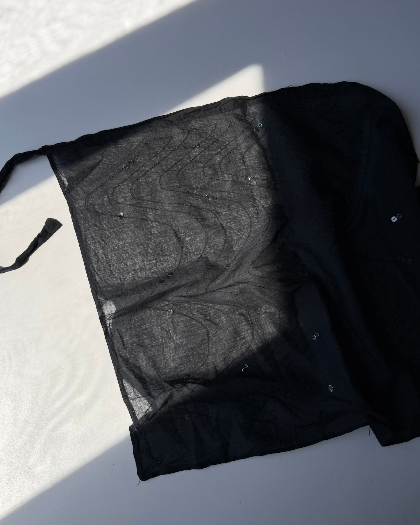 Sheer sarong mini skirt