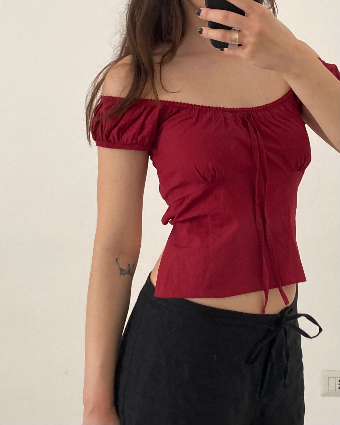 00s cotton backless top