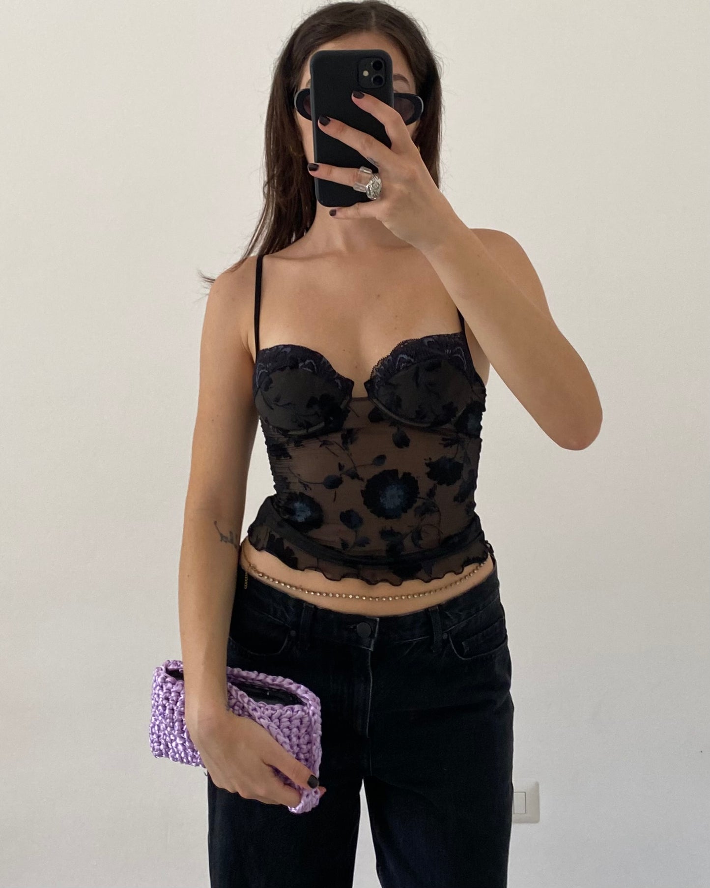 90s vintage sheer corset