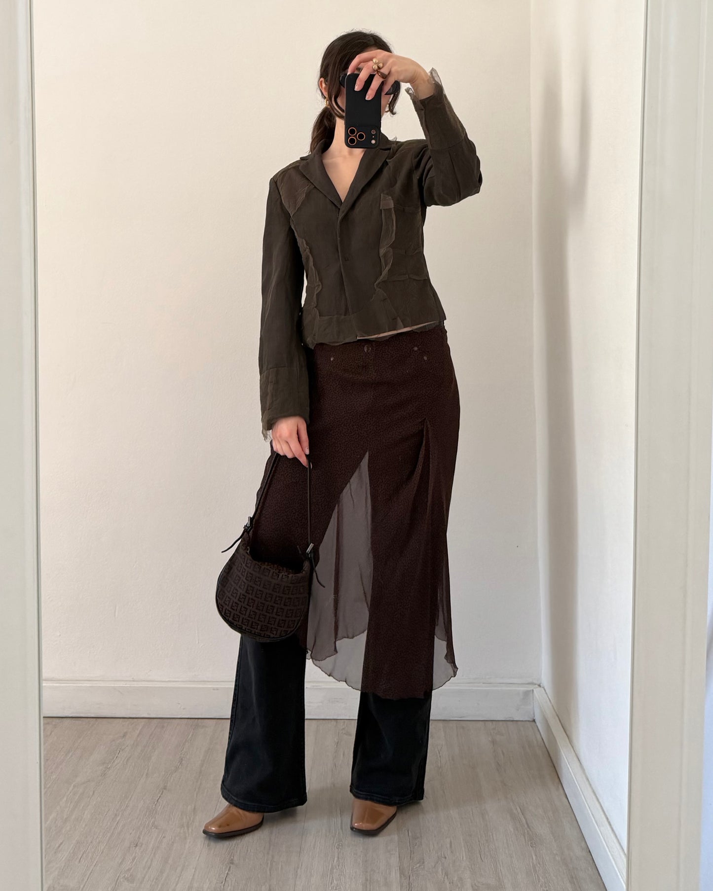 Tulle fitted blazer