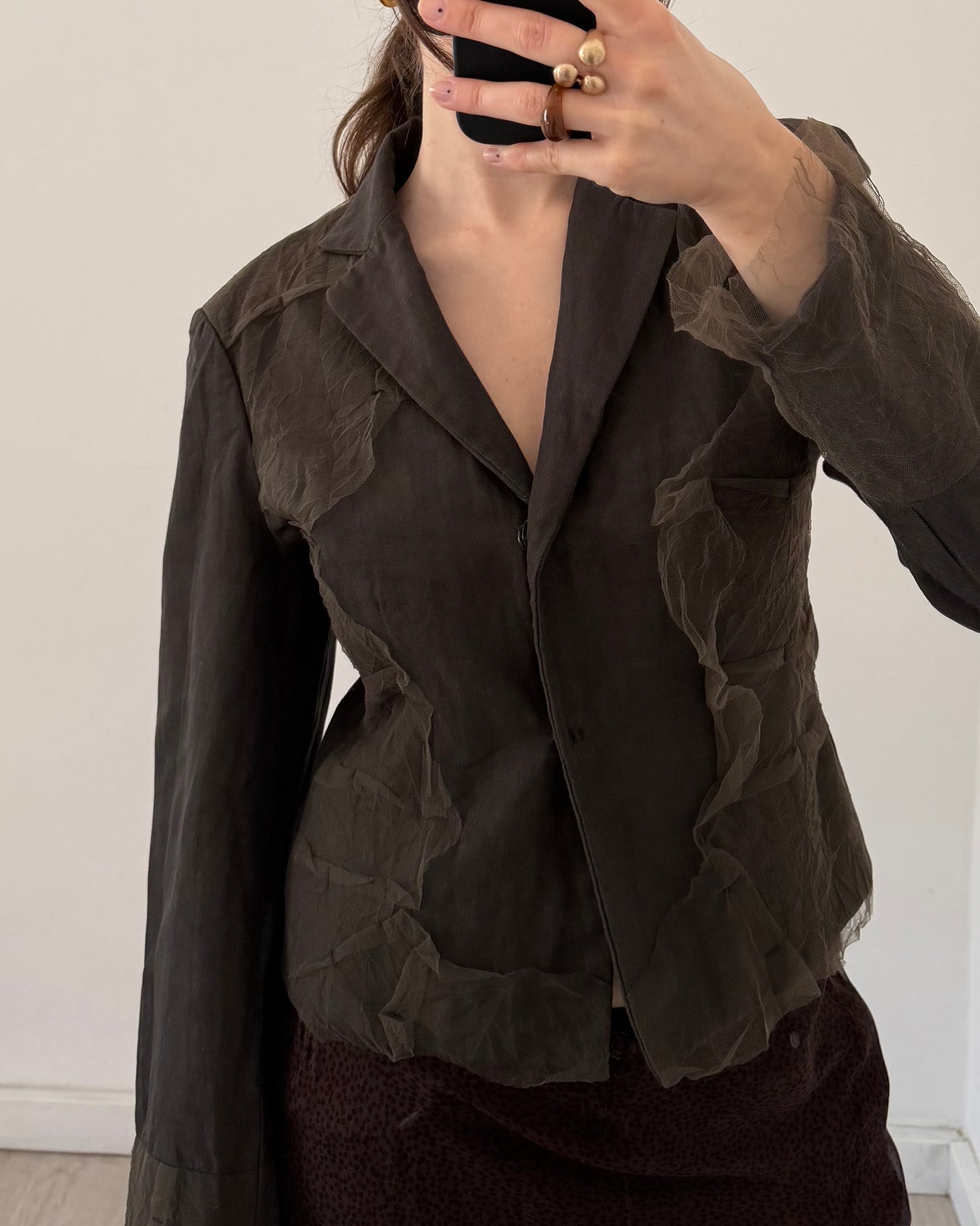 Tulle fitted blazer