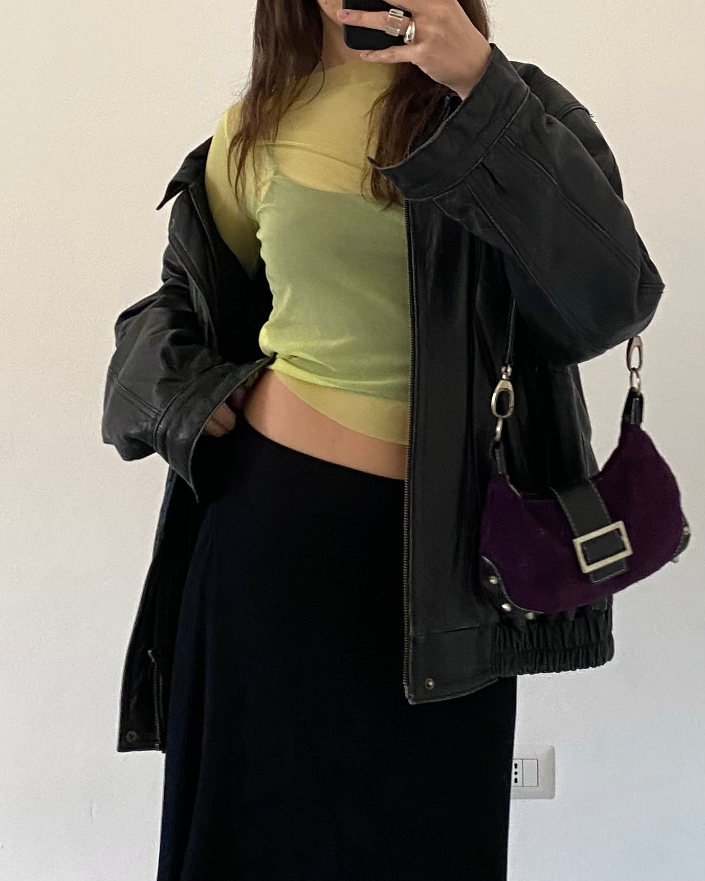 Lime green micro mesh top